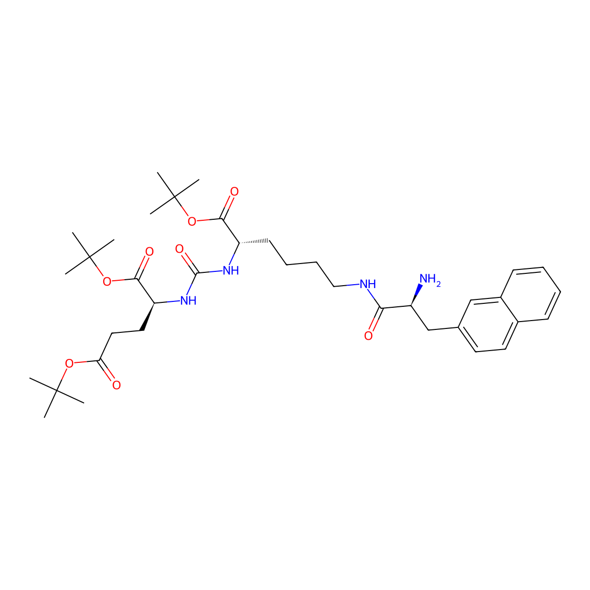 N2-[[[(1S)-4-(1,1-Dimethylethoxy)-1-[(1,1-dimethylethoxy)carbonyl]-4-oxobutyl]amino]carbonyl]-N6-[3-(2-naphthalenyl)-L-alanyl]-L-lysine 1,1-dimethylethyl ester molecular structure, CAS 2367588-01-8