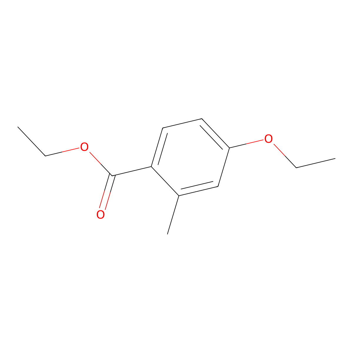 Ethyl 4-ethoxy-2-methylbenzoate molecular structure, CAS 23676-15-5