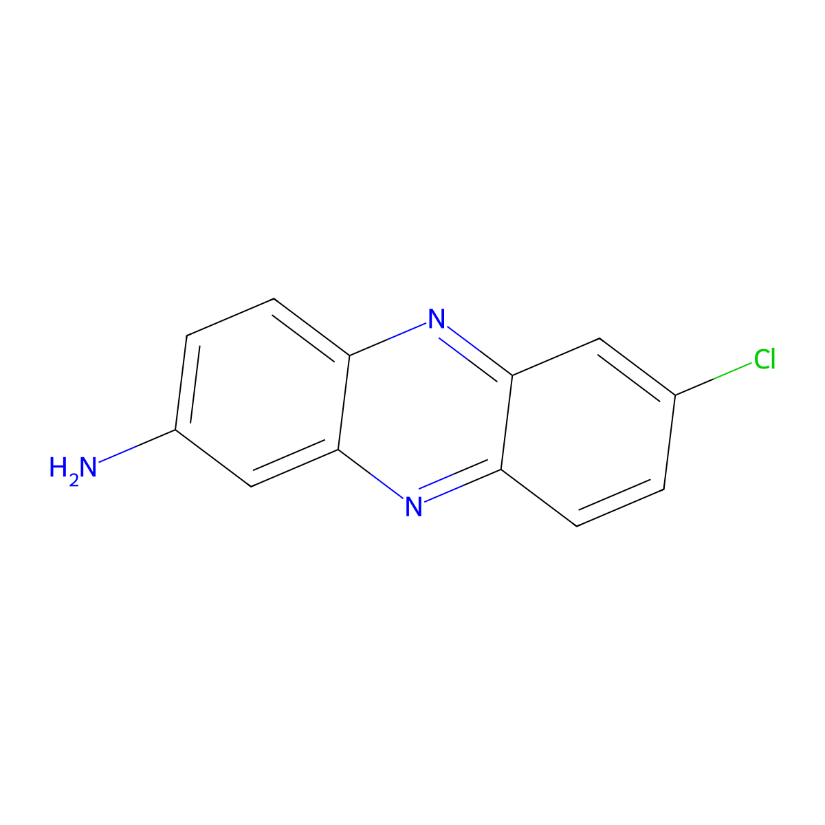 7-Chloro-2-phenazinamine molecular structure, CAS 23677-11-4
