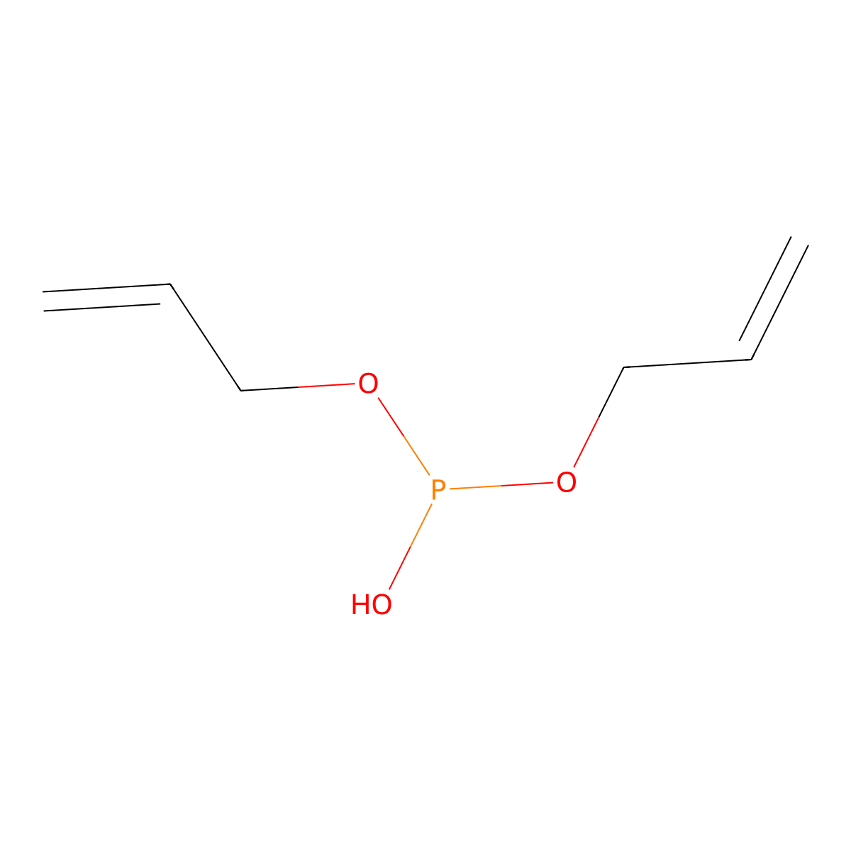 Bis(prop-2-enyl) hydrogen phosphite molecular structure, CAS 23679-20-1