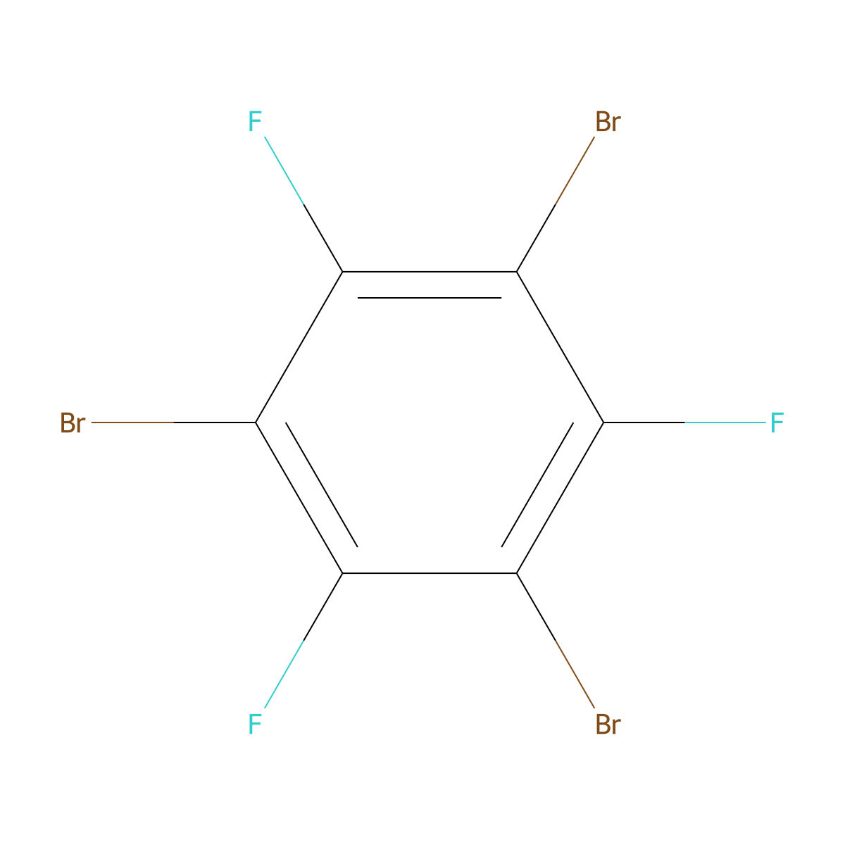 Benzene, 1,3,5-tribromo-2,4,6-trifluoro- molecular structure, CAS 2368-49-2