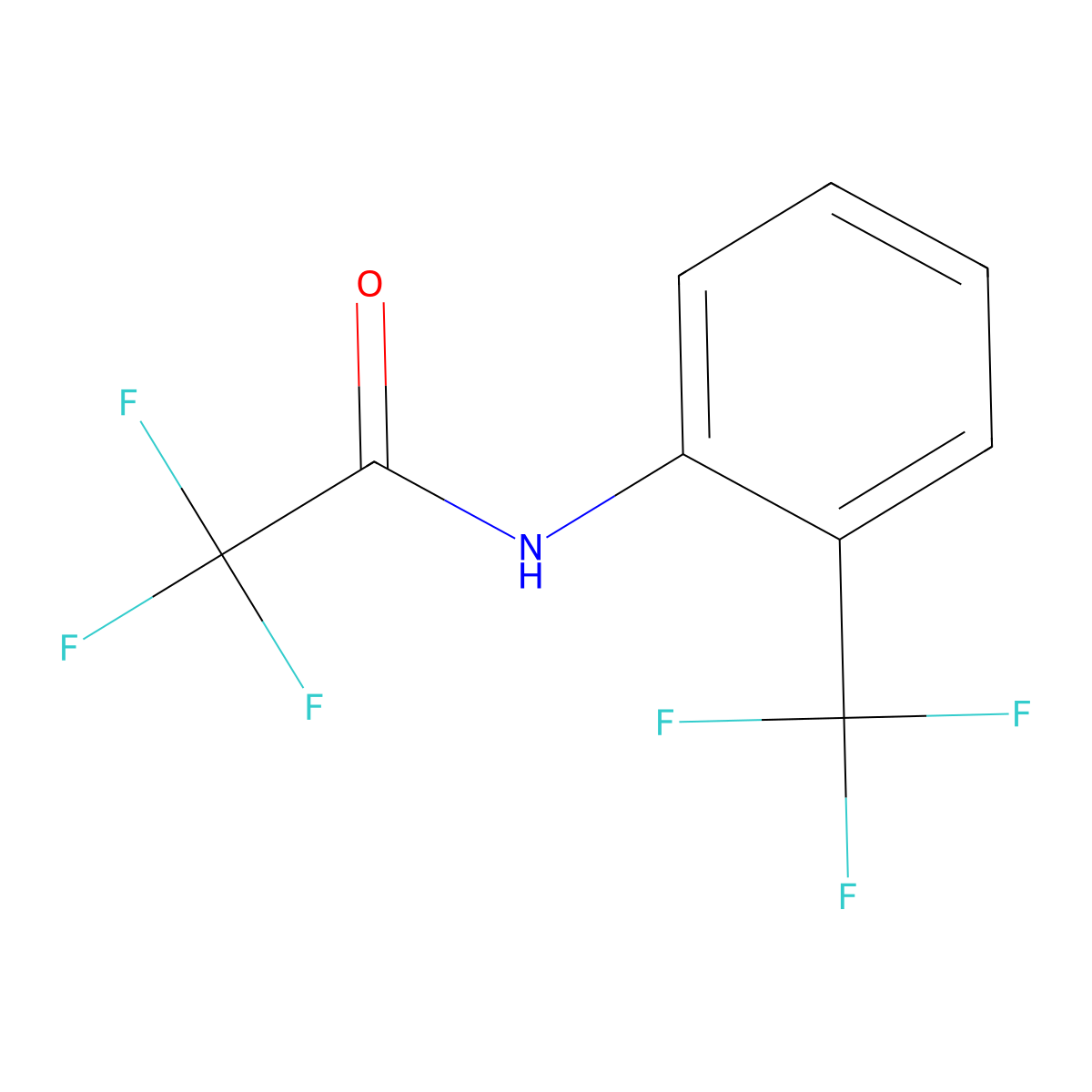 Acetanilide, 2,2,2-trifluoro-2'-(trifluoromethyl)- molecular structure, CAS 2368-64-1