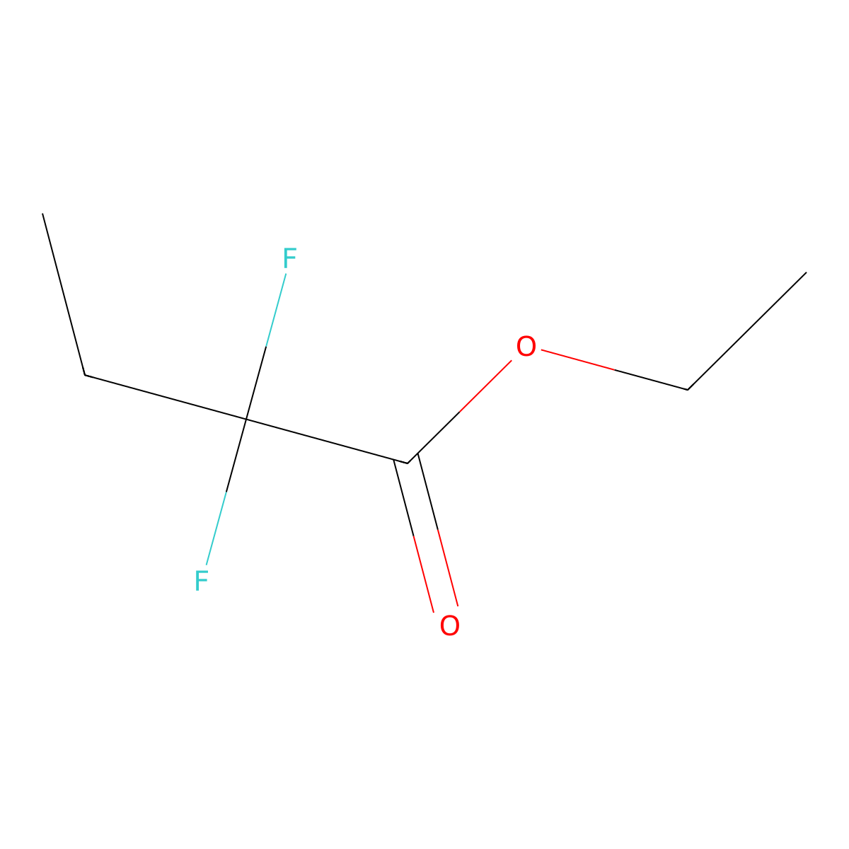 Ethyl 2,2-difluorobutanoate molecular structure, CAS 2368-92-5
