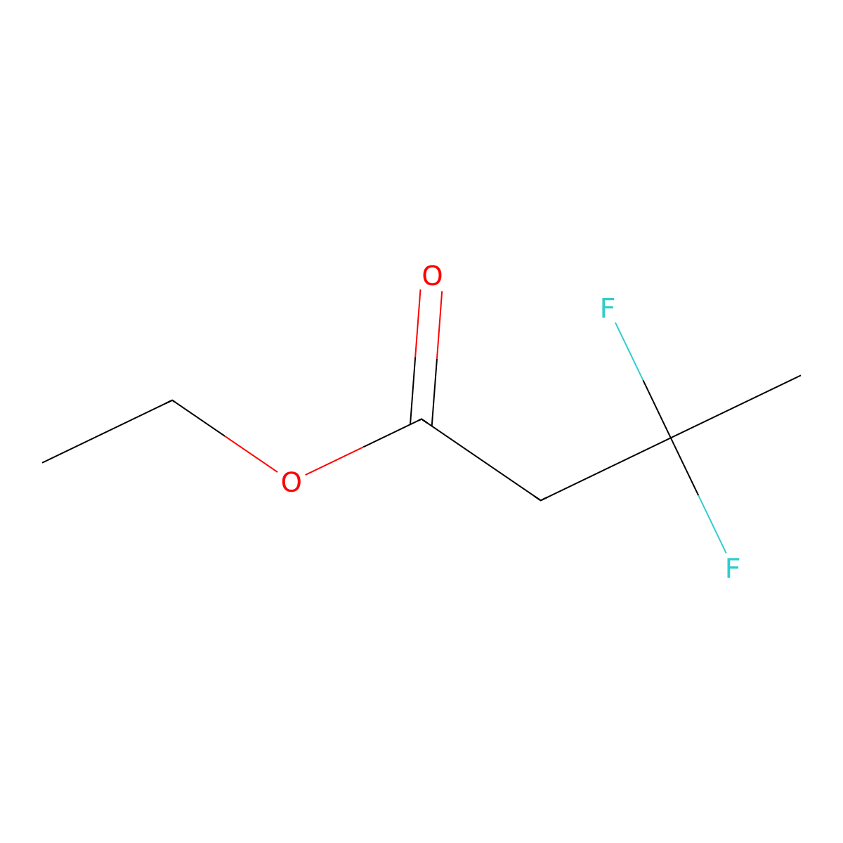 Ethyl 3,3-difluorobutyrate molecular structure, CAS 2368-93-6