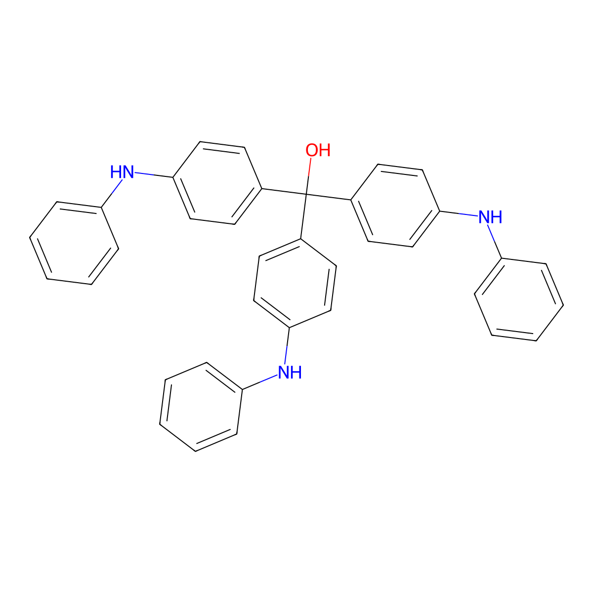 Tris(p-anilinophenyl)methanol molecular structure, CAS 23681-60-9