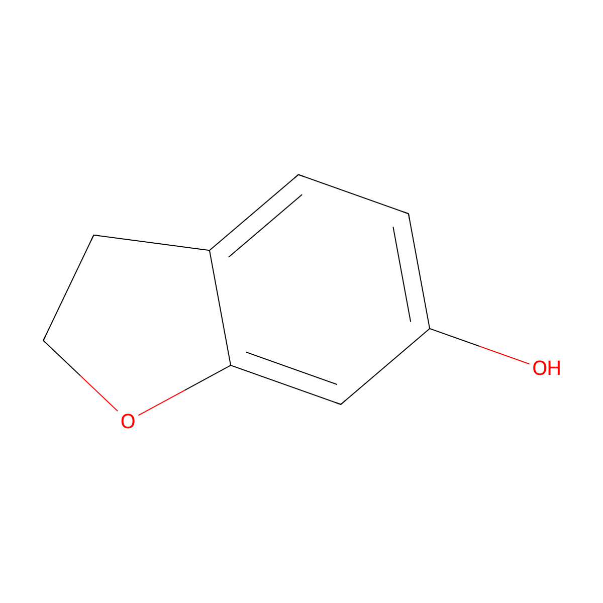 2,3-Dihydro-1-benzofuran-6-ol molecular structure, CAS 23681-89-2
