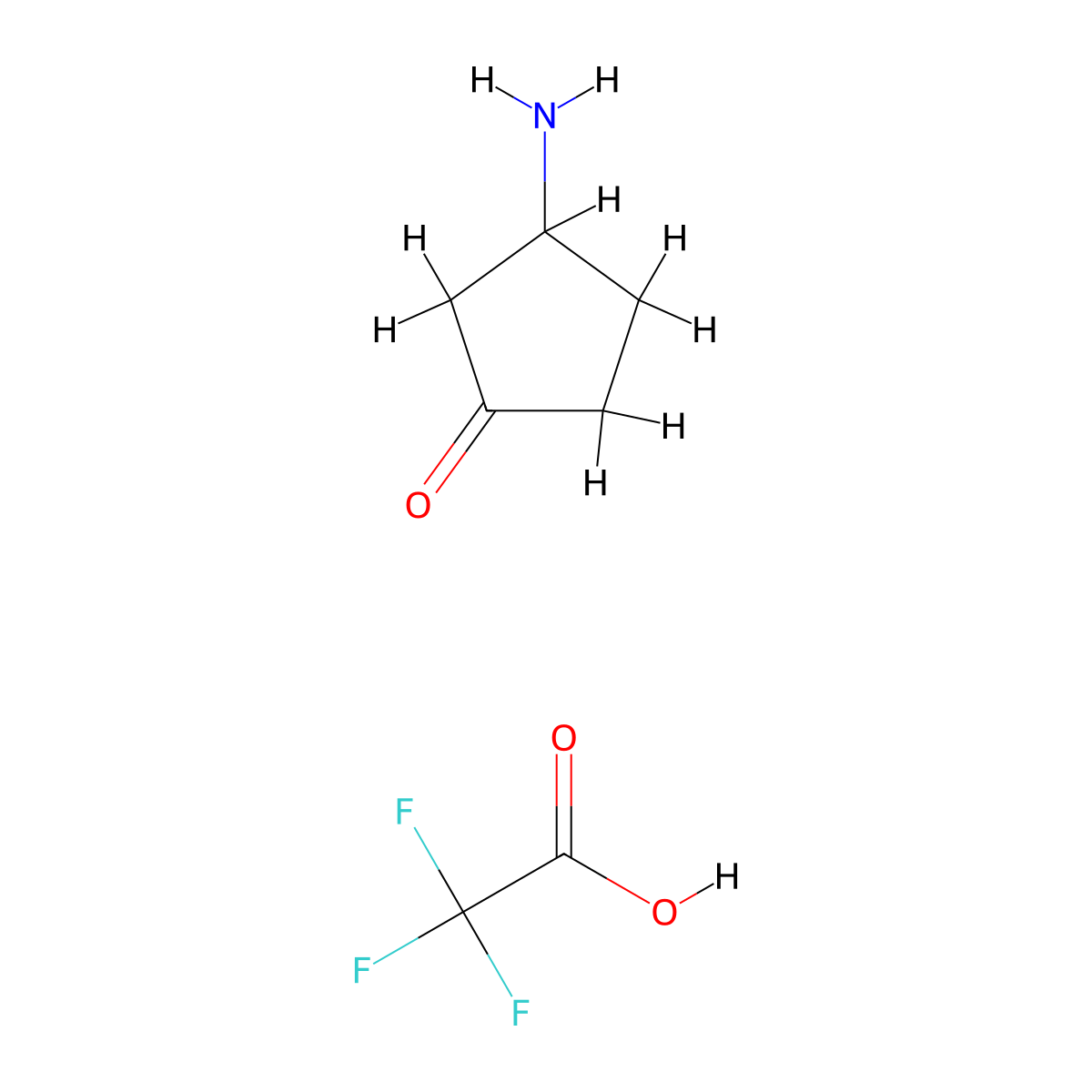 3-Aminocyclopentan-1-one trifluoroacetate molecular structure, CAS 2368211-06-5