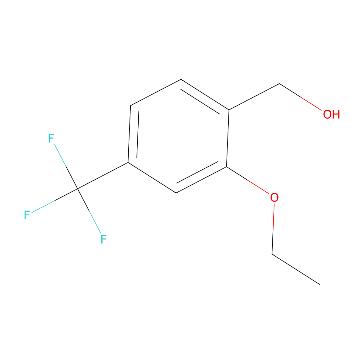 (2-Ethoxy-4-(trifluoromethyl)phenyl)methanol molecular structure, CAS 2368238-82-6