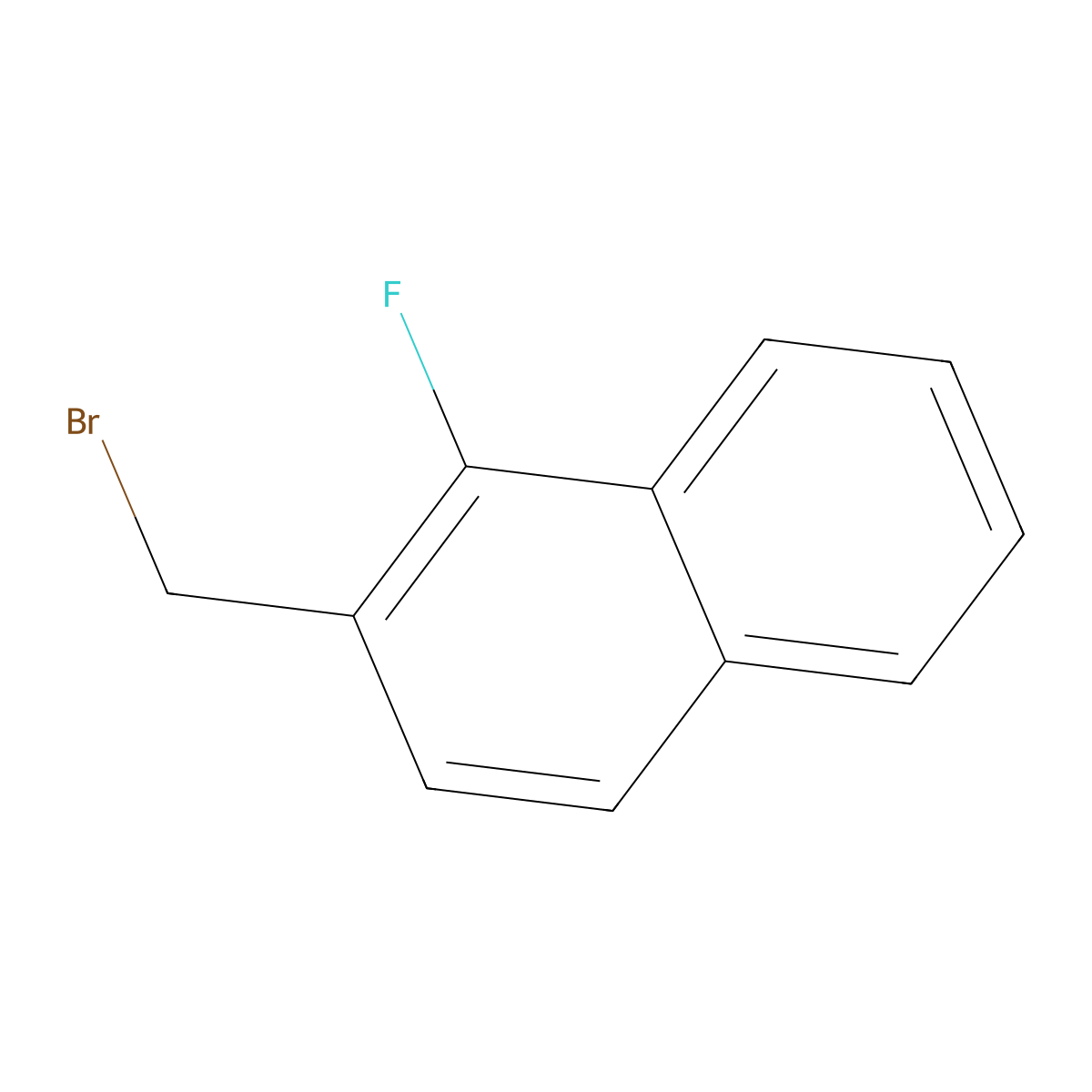 2-(Bromomethyl)-1-fluoronaphthalene molecular structure, CAS 23683-25-2