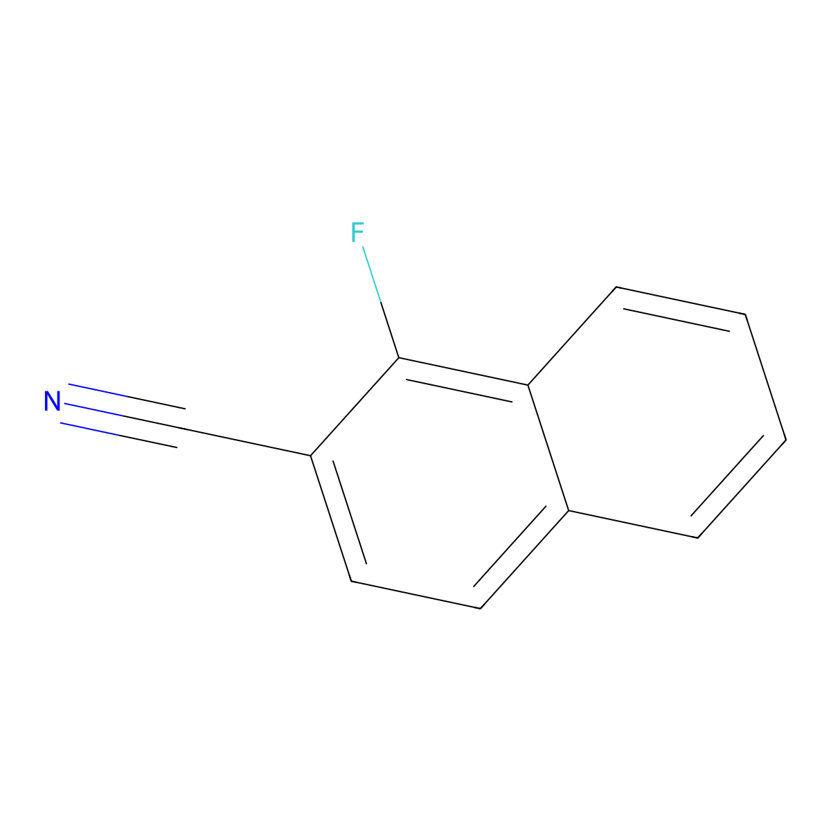 1-Fluoro-2-naphthonitrile molecular structure, CAS 23683-29-6