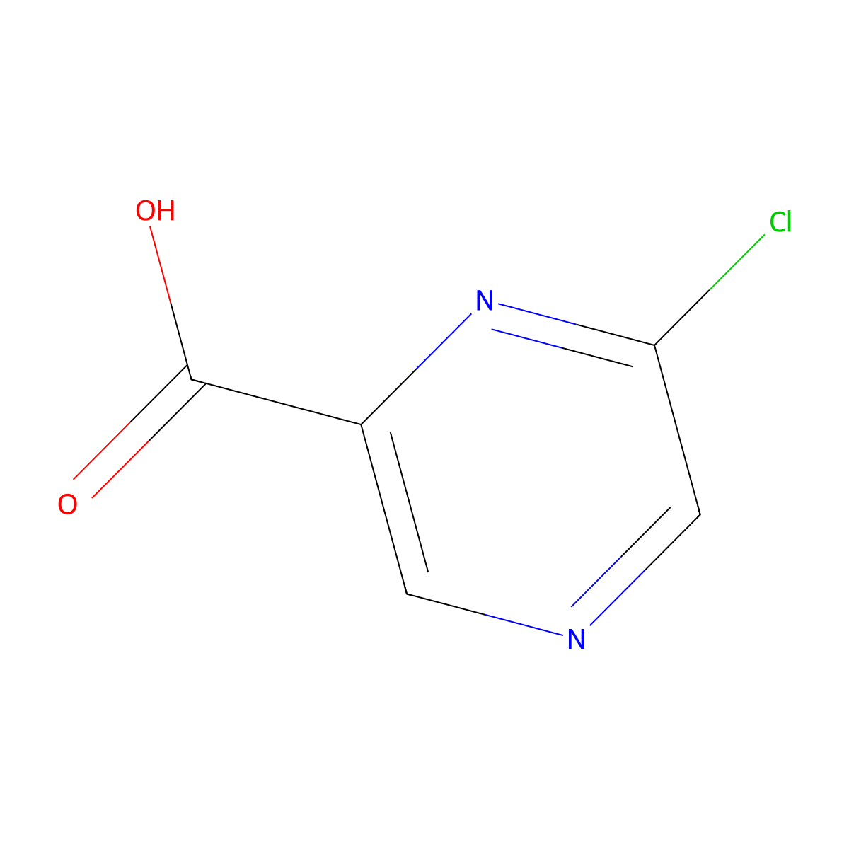 6-Chloropyrazine-2-carboxylic acid molecular structure, CAS 23688-89-3