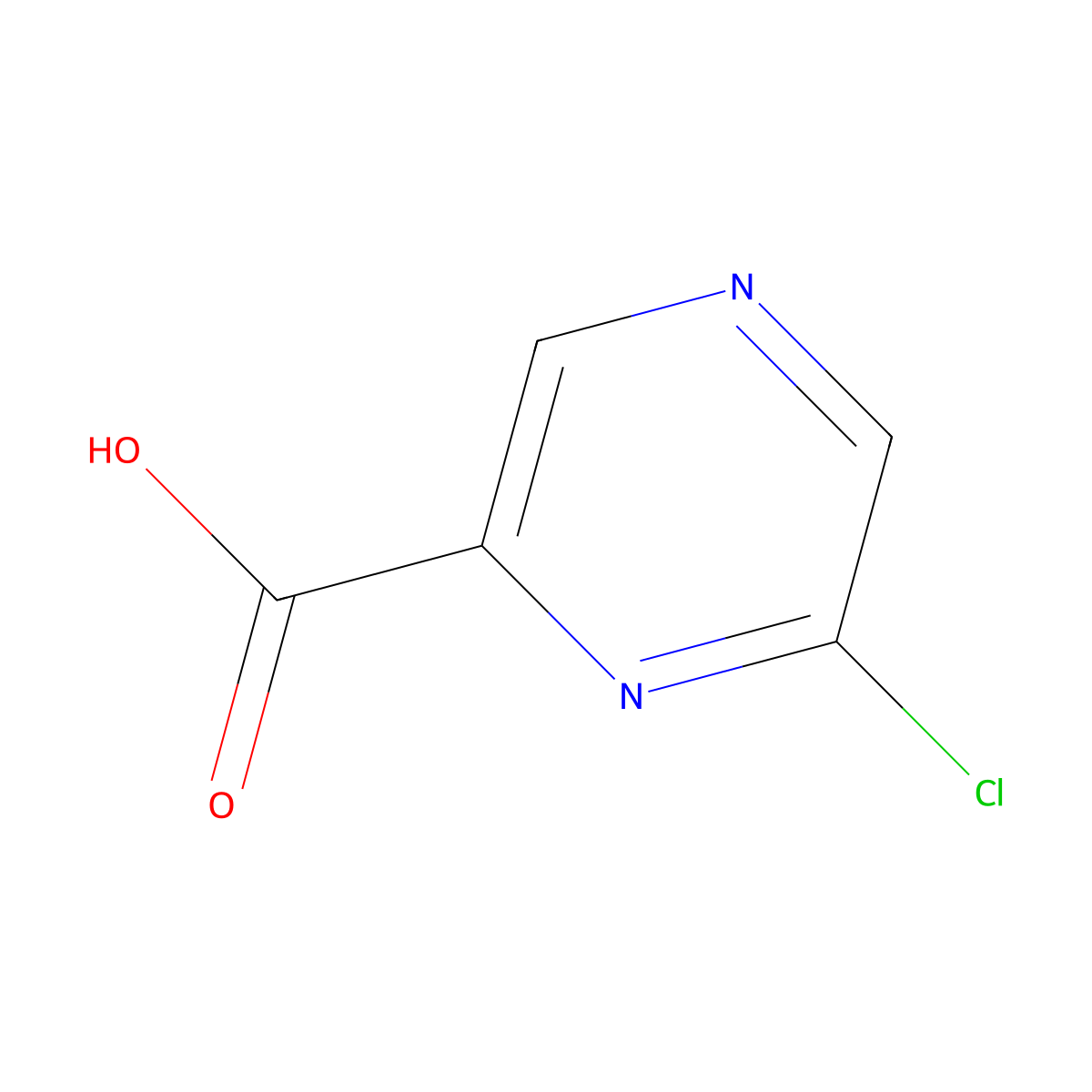 6-Chloropyrazine-2-carboxylic acid molecular structure, CAS 23688-89-3
