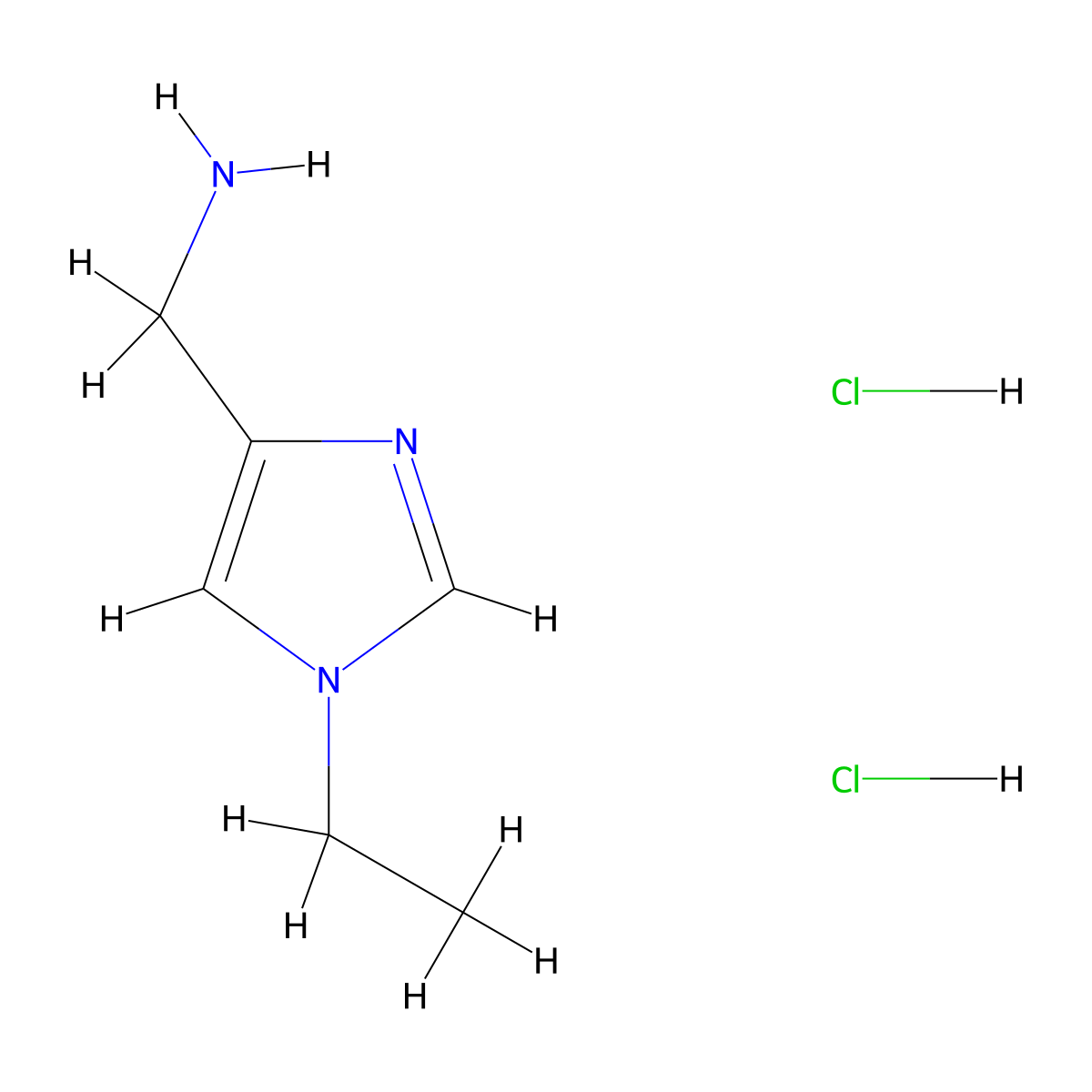 (1-Ethylimidazol-4-yl)methanamine;dihydrochloride molecular structure, CAS 2368824-56-8