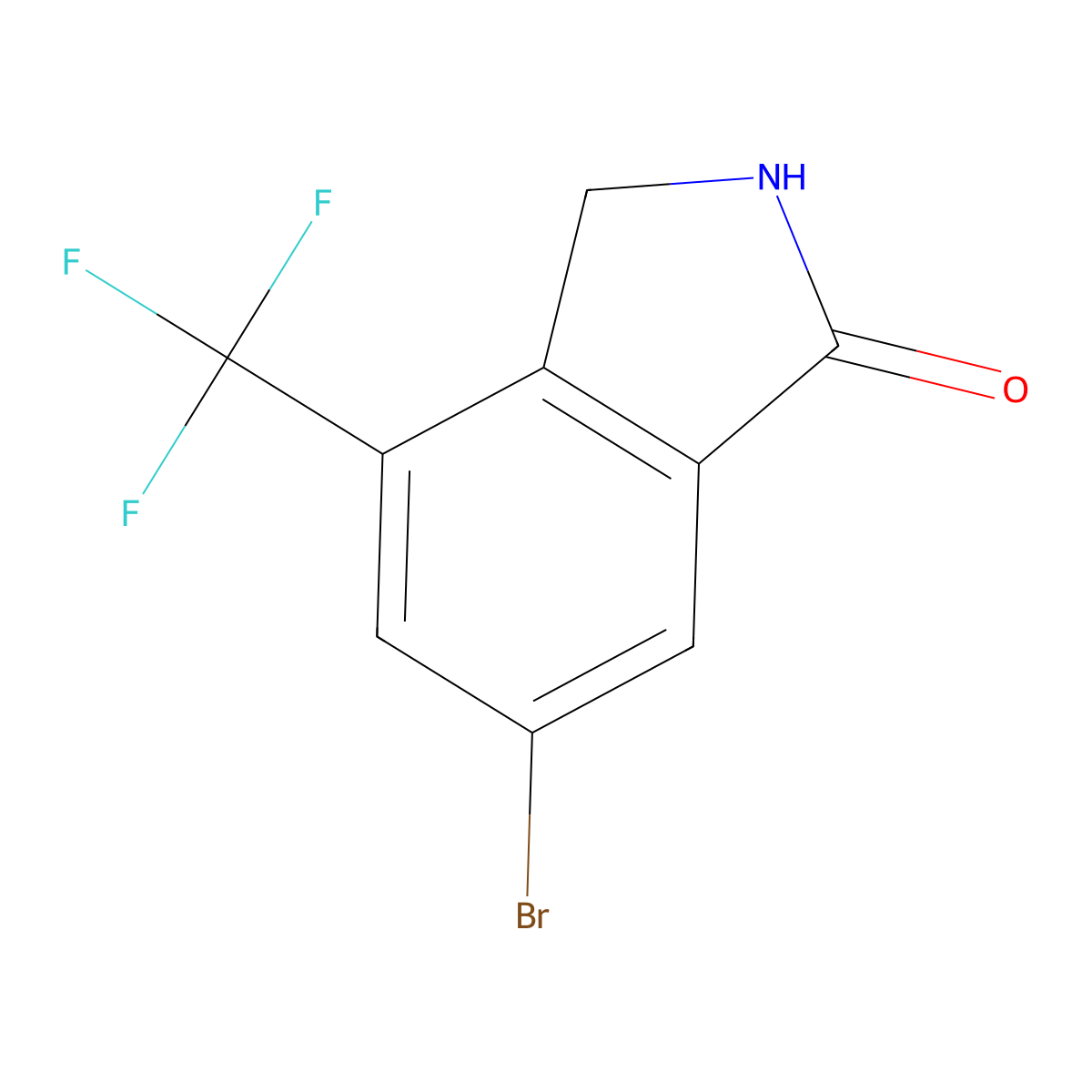6-Bromo-4-(trifluoromethyl)isoindolin-1-one molecular structure, CAS 2368844-67-9