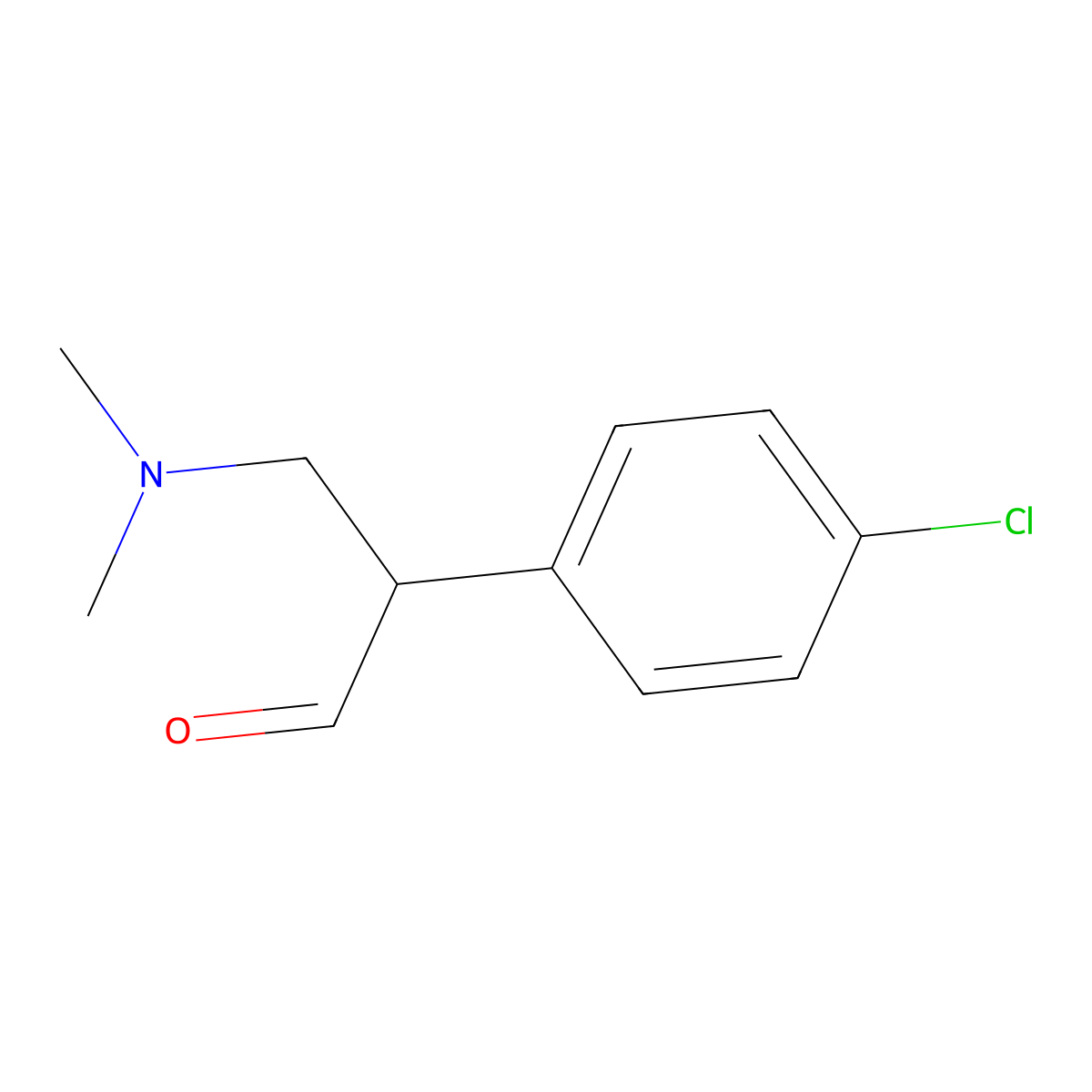 2-(4-Chloro-phenyl)-3-dimethylamino-propionaldehyde molecular structure, CAS 2368871-31-0