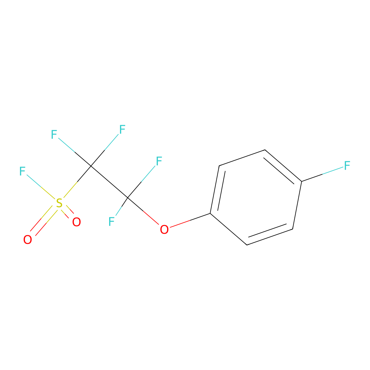 4-Fluorophenoxytetrafluoroethanesulfonyl fluoride molecular structure, CAS 2368871-64-9
