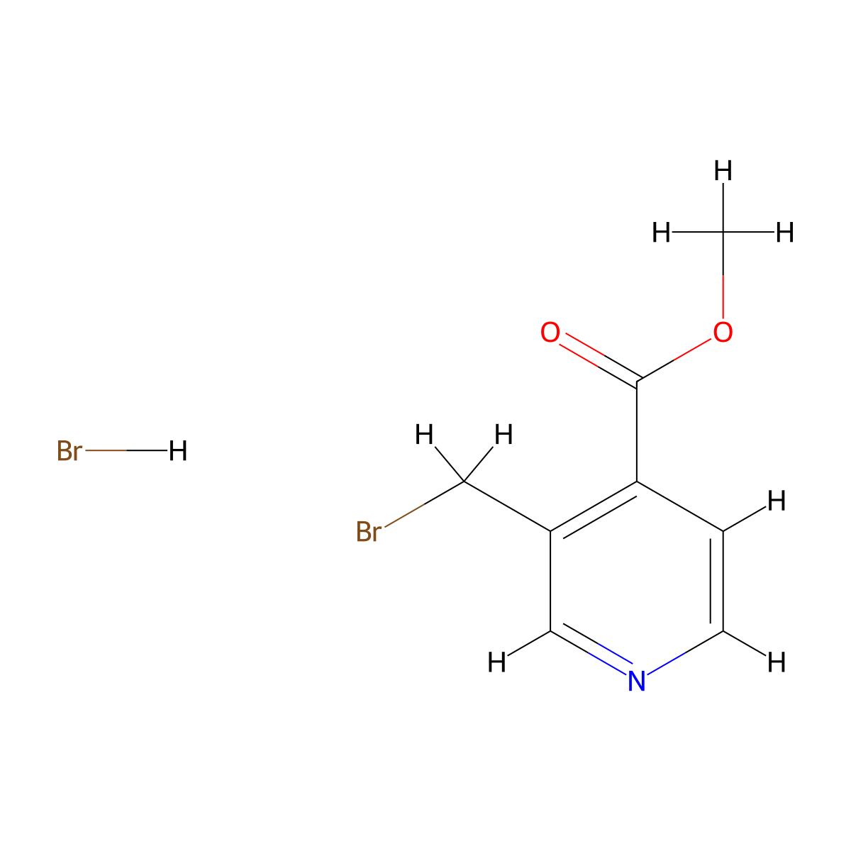 Methyl 3-(bromomethyl)isonicotinate hydrobromide molecular structure, CAS 2368871-68-3