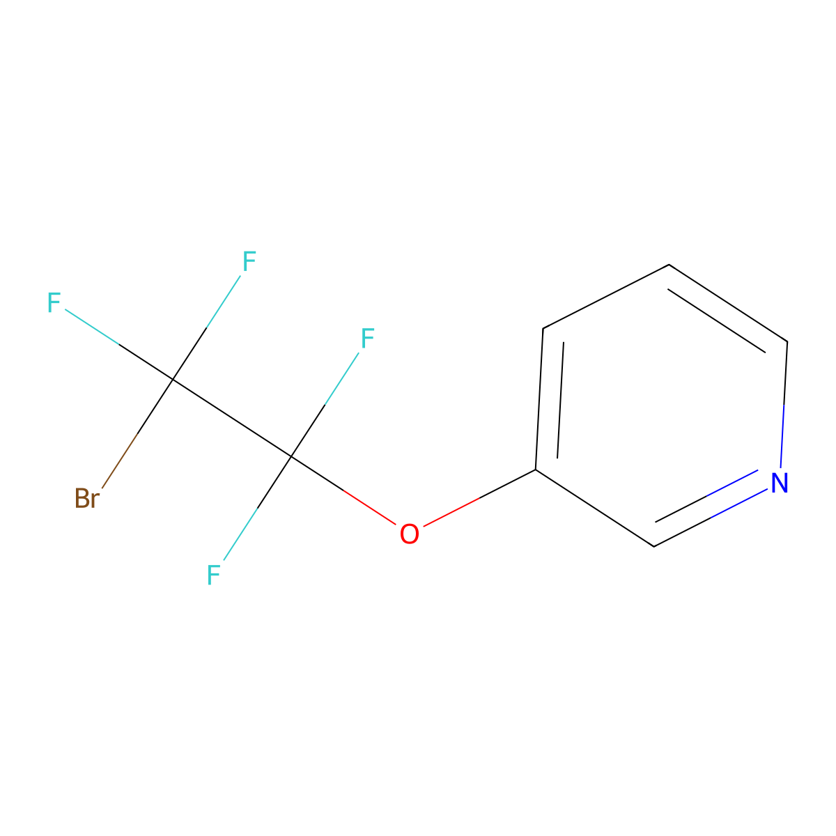 3-Pyridyloxytetrafluorobromoethane molecular structure, CAS 2368871-70-7