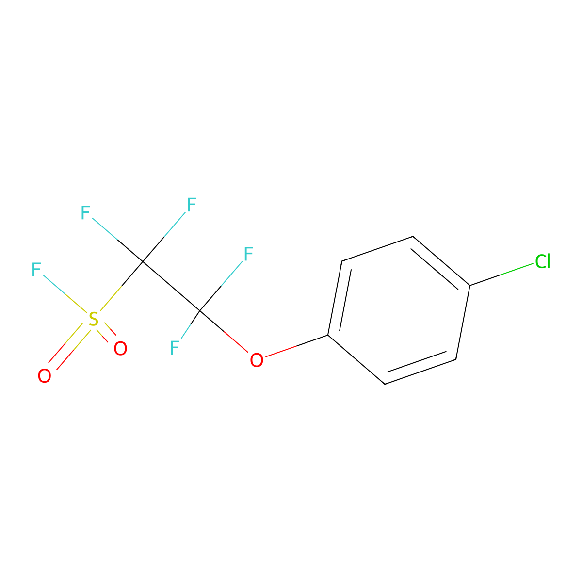 4-Chlorophenoxytetrafluoroethanesulphonyl fluoride molecular structure, CAS 2368871-74-1