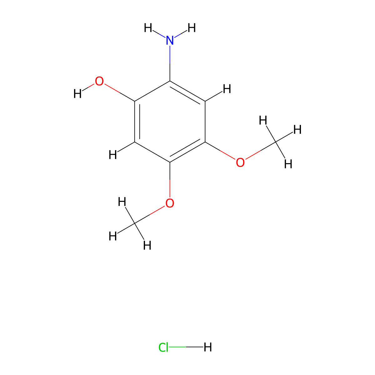2-Amino-4,5-dimethoxyphenol hydrochloride molecular structure, CAS 2368871-78-5