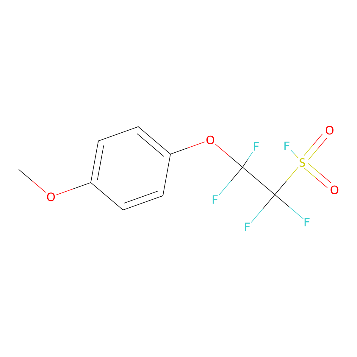 4-Methoxyphenoxytetrafluoroethanesulphonyl fluoride molecular structure, CAS 2368872-00-6