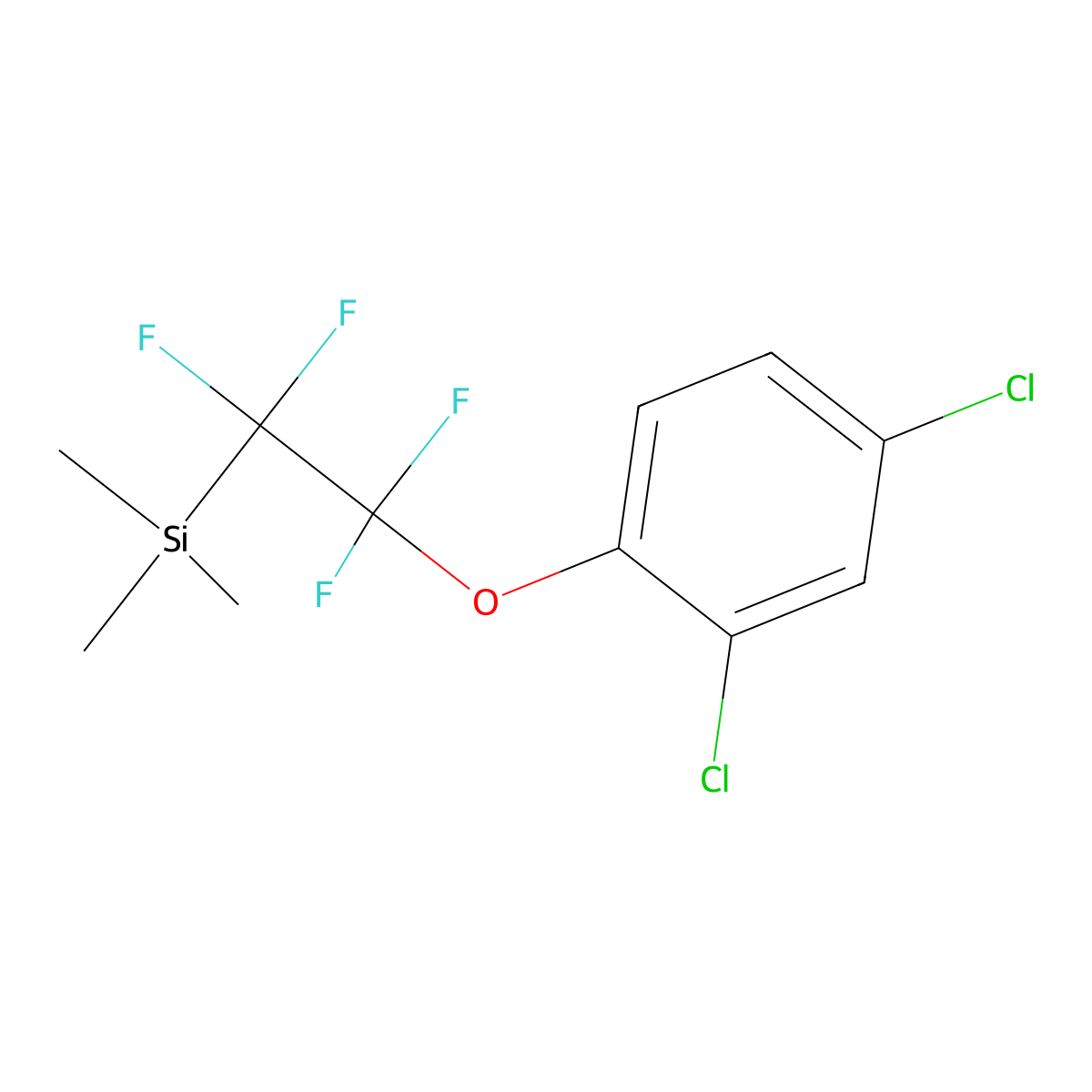 2,4-Dichlorophenoxytetrafluoroethyl trimethylsilane molecular structure, CAS 2368872-08-4