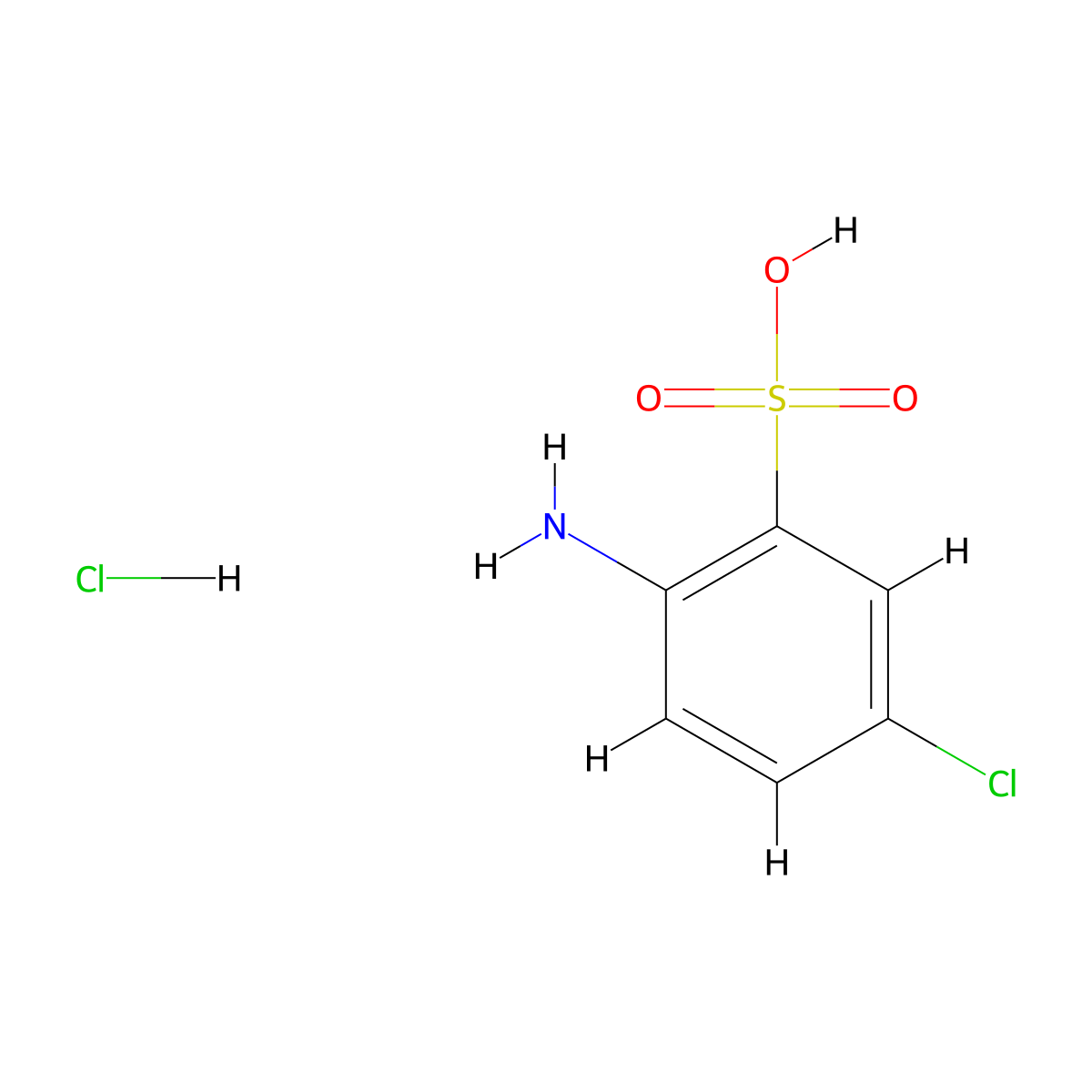 2-Amino-5-chlorobenzenesulfonic acid hydrochloride molecular structure, CAS 2368872-22-2