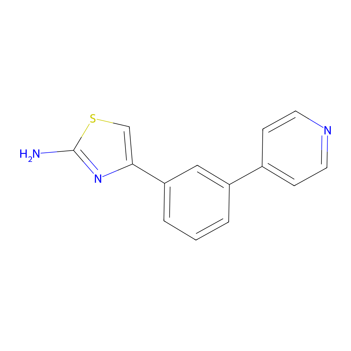 4-(3-(Pyridin-4-yl)phenyl)thiazol-2-amine molecular structure, CAS 2368903-83-5