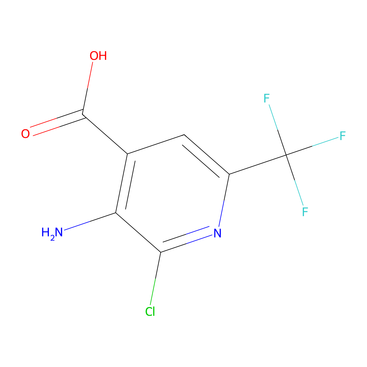 3-Amino-2-chloro-6-(trifluoromethyl)isonicotinic acid molecular structure, CAS 2368909-21-9