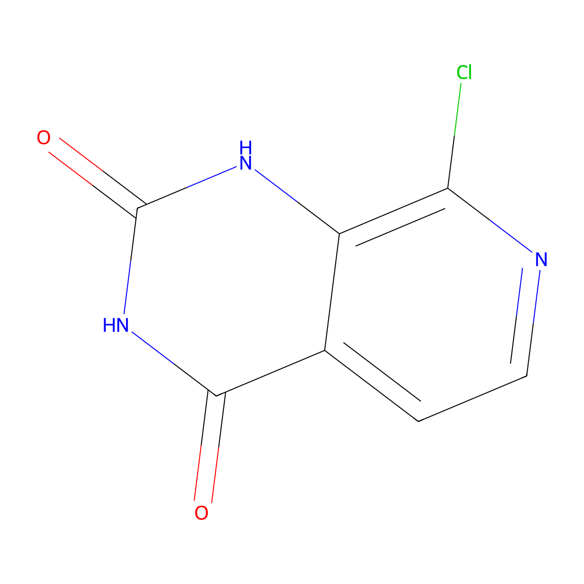 8-Chloro-1H-pyrido[3,4-D]pyrimidine-2,4-dione molecular structure, CAS 2368909-28-6