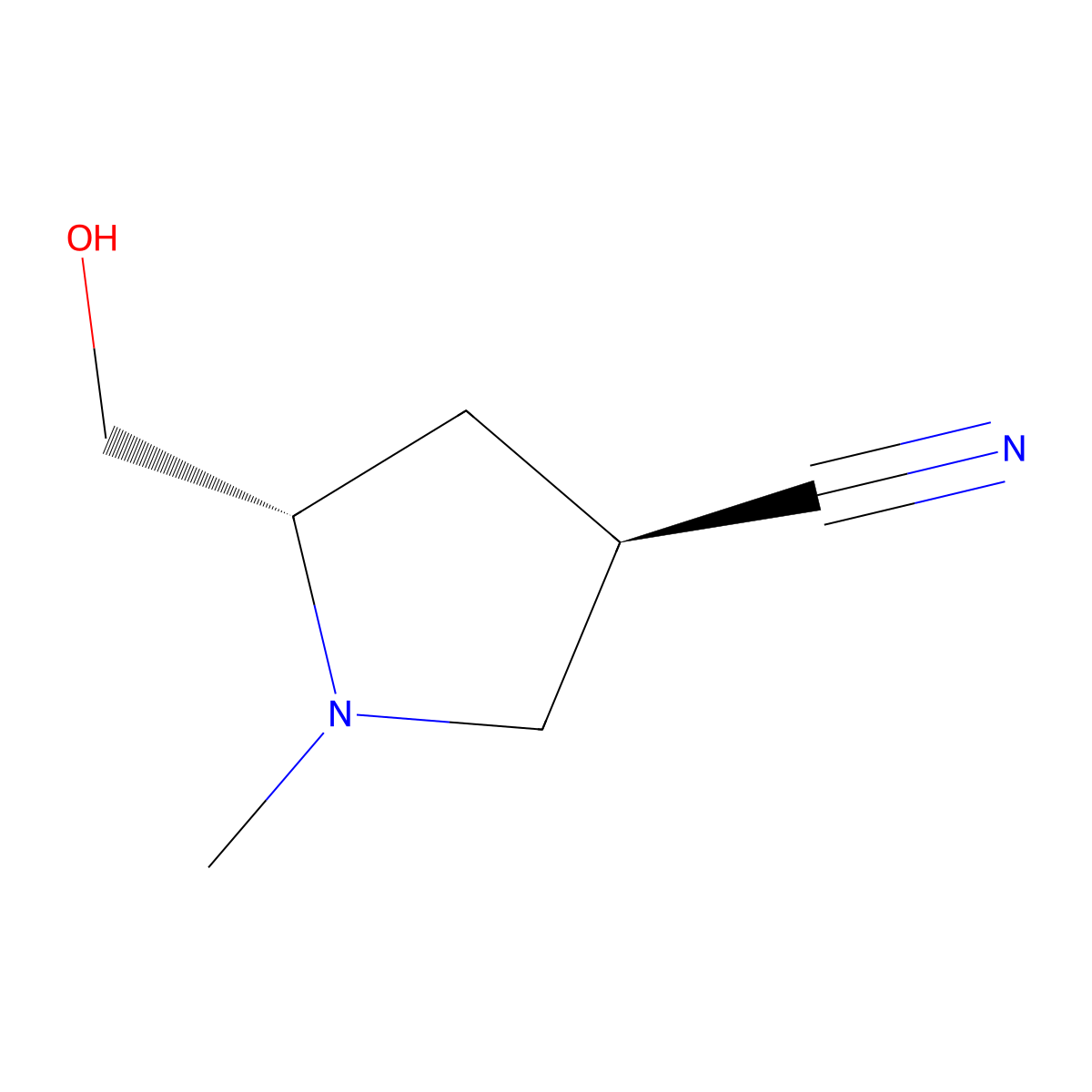 (3R,5S)-5-(Hydroxymethyl)-1-methylpyrrolidine-3-carbonitrile molecular structure, CAS 2368910-29-4