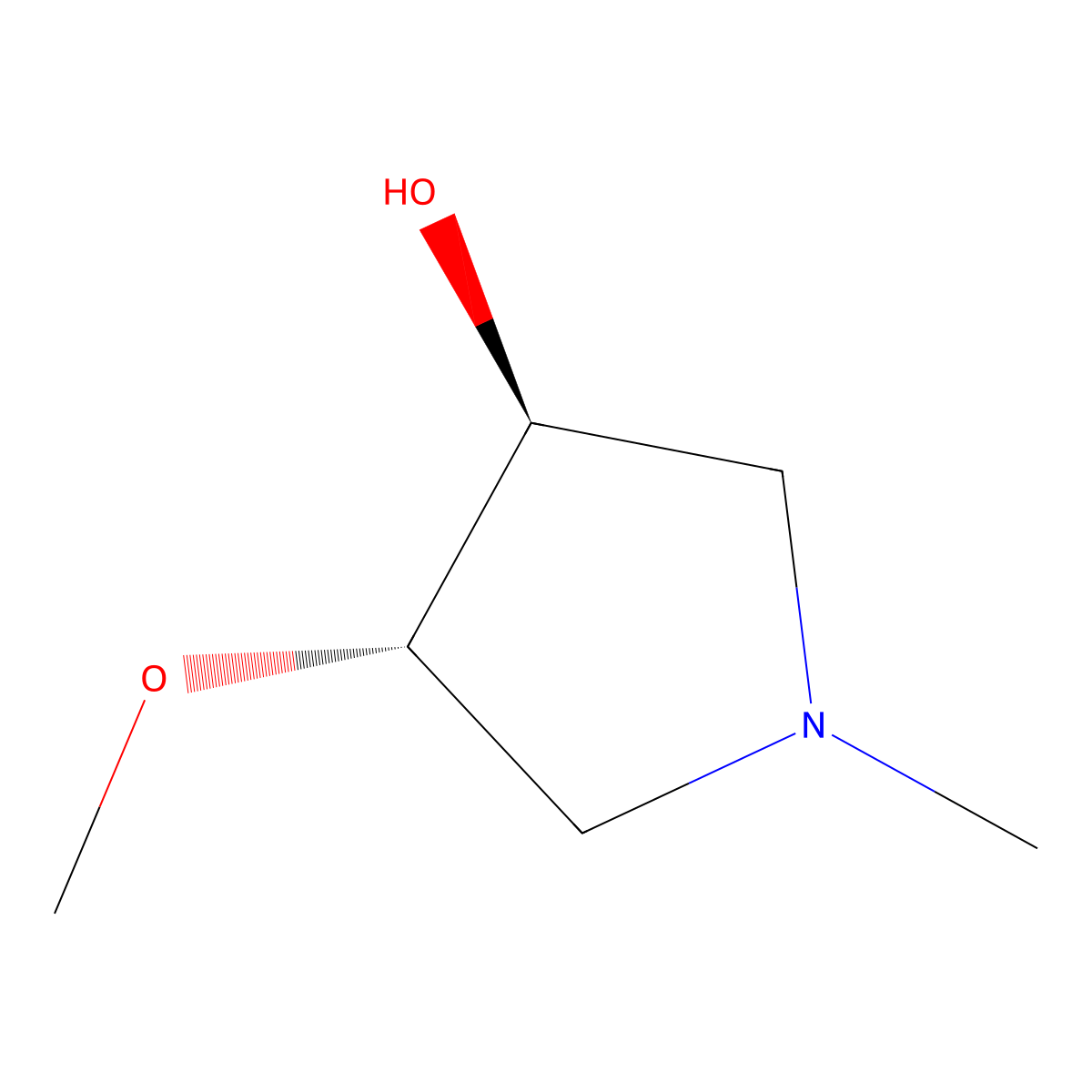 (3S,4S)-4-methoxy-1-methyl-pyrrolidin-3-ol molecular structure, CAS 2368910-51-2