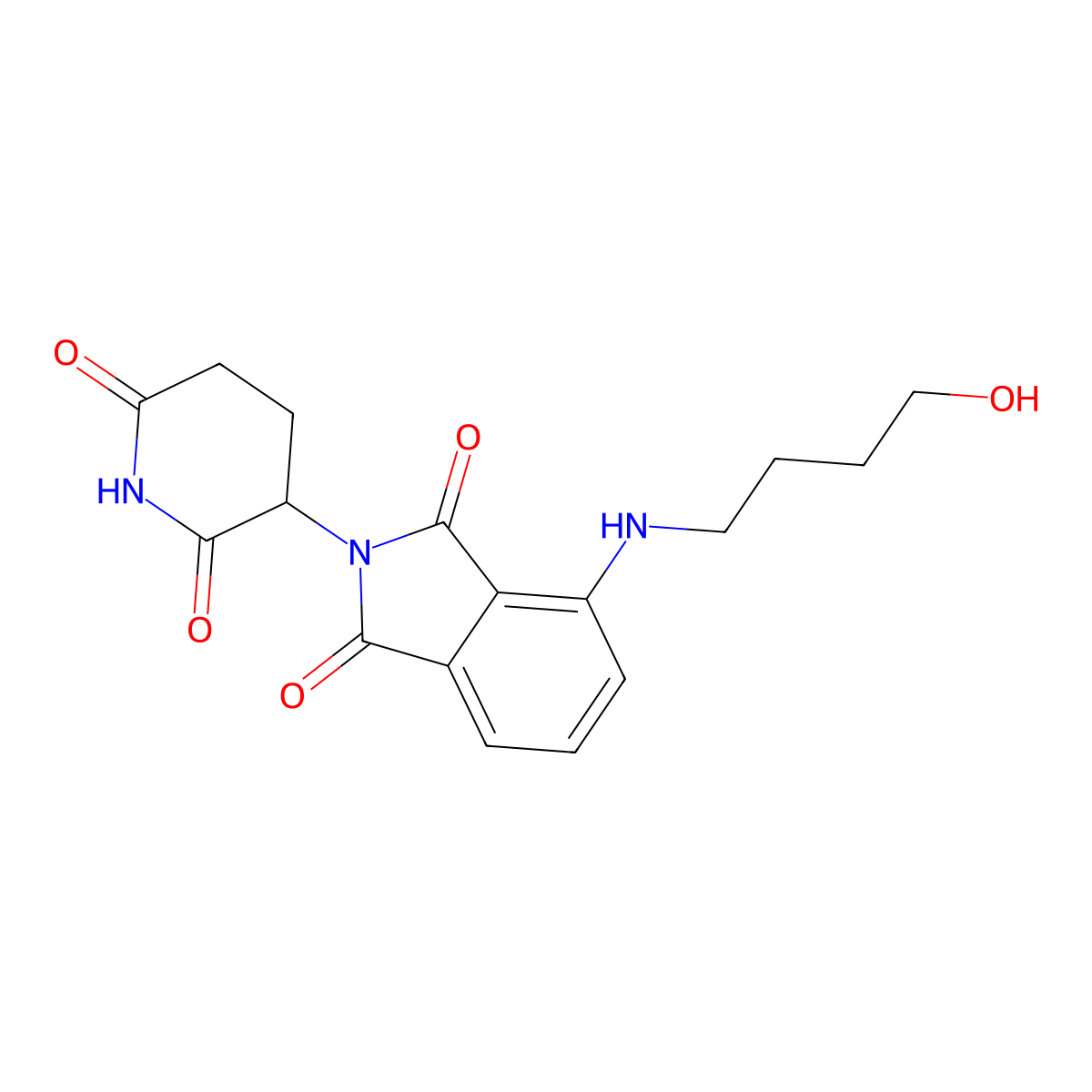 Pomalidomide-C4-OH molecular structure, CAS 2368940-93-4