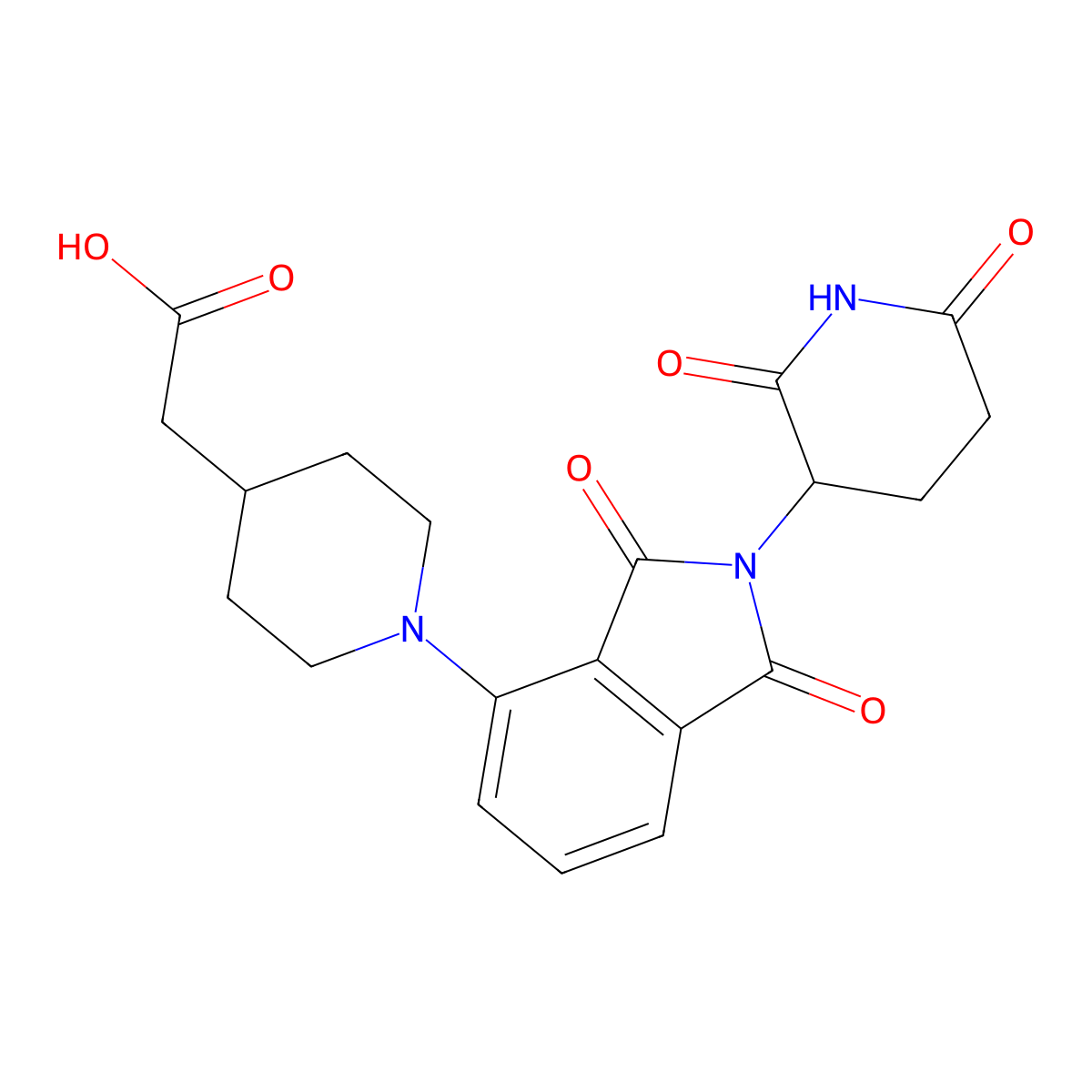 2-(1-(2-(2,6-Dioxopiperidin-3-yl)-1,3-dioxoisoindolin-4-yl)piperidin-4-yl)acetic acid molecular structure, CAS 2368941-28-8