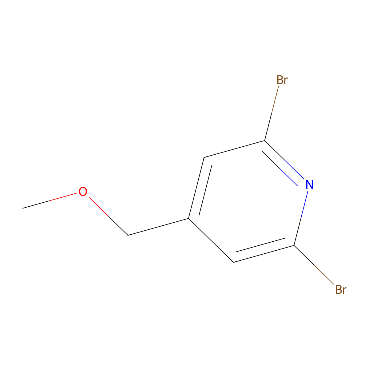 2,6-Dibromo-4-(methoxymethyl)pyridine molecular structure, CAS 2368946-09-0