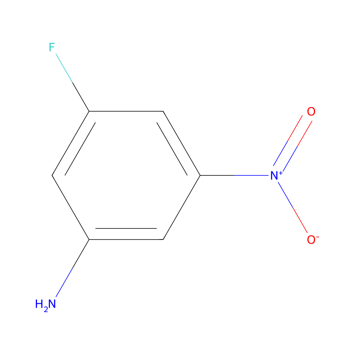 3-Fluoro-5-nitroaniline molecular structure, CAS 2369-12-2