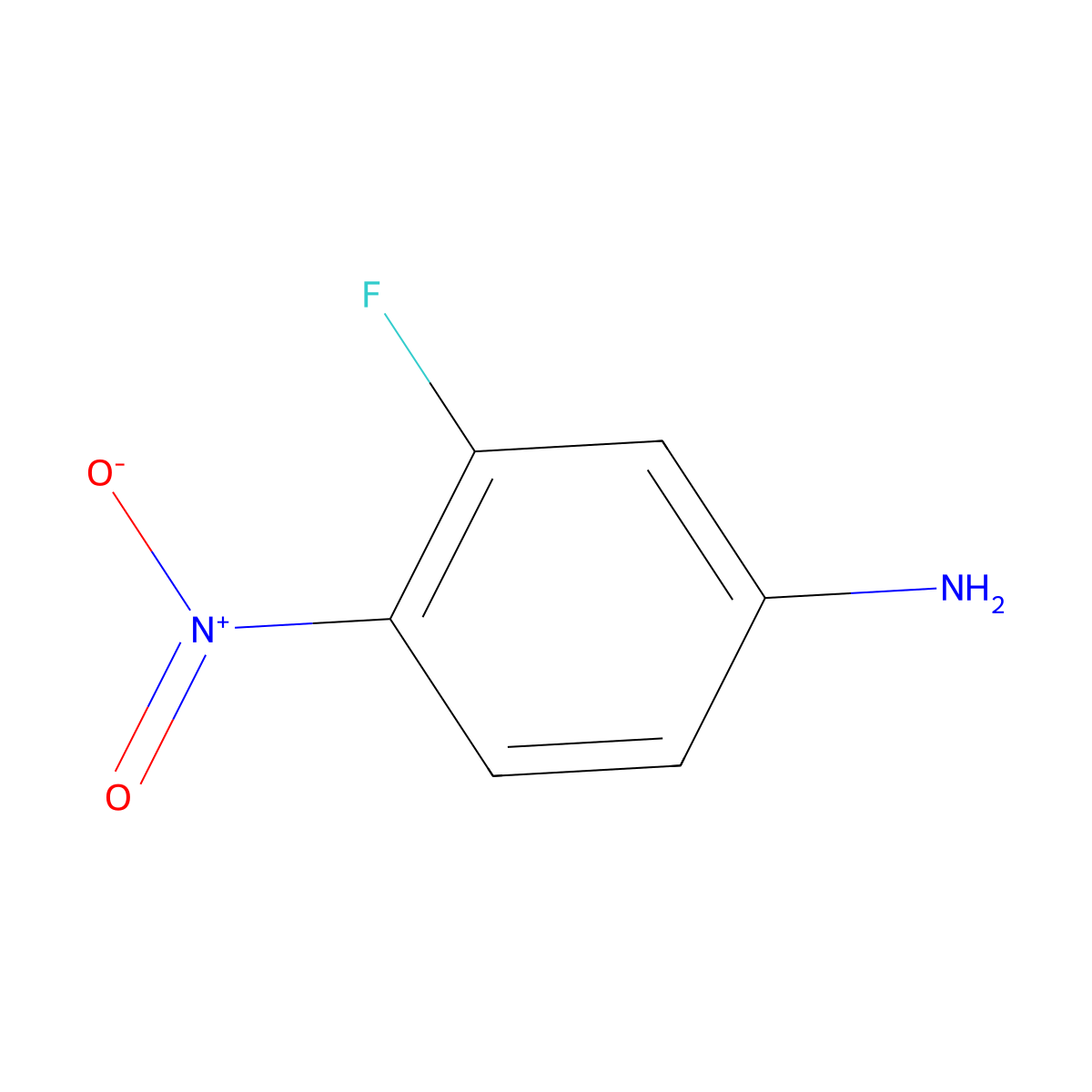 3-Fluoro-4-nitroaniline molecular structure, CAS 2369-13-3