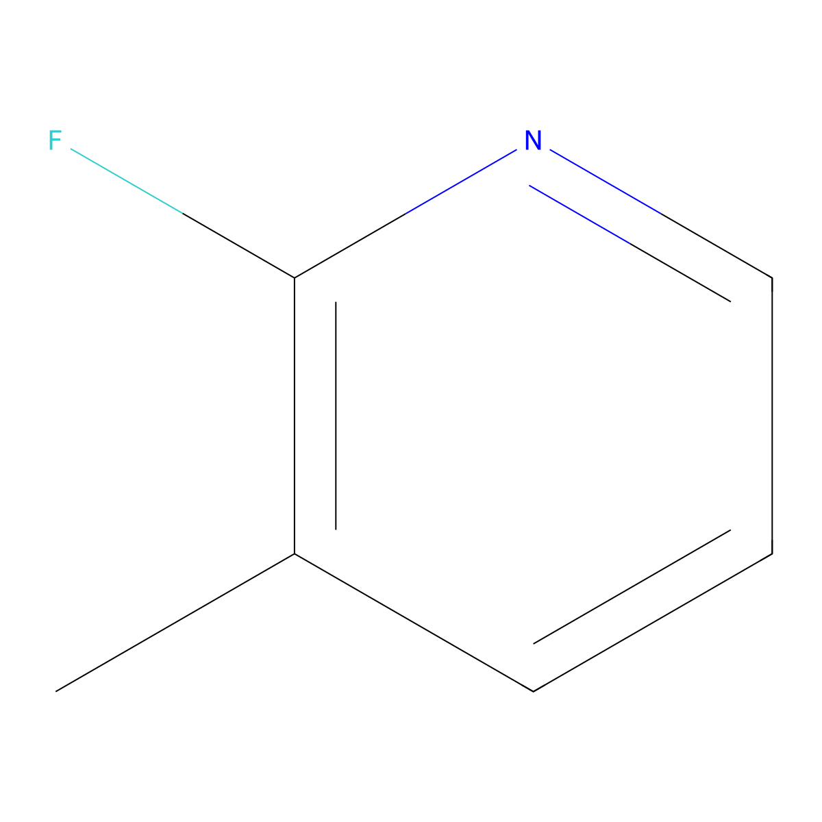 2-Fluoro-3-methylpyridine molecular structure, CAS 2369-18-8