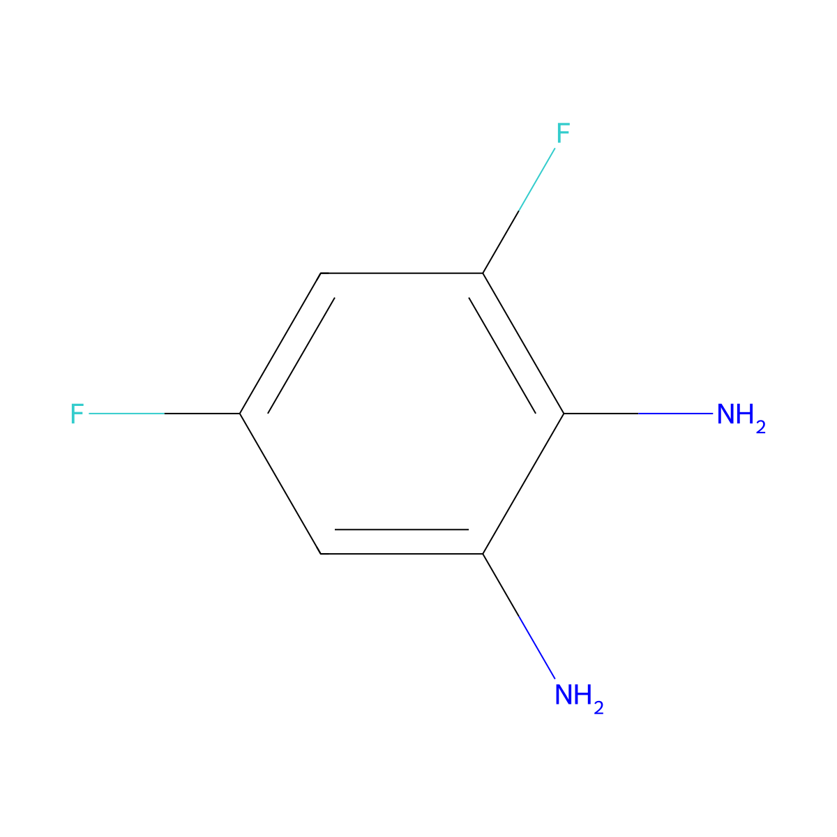 1,2-Diamino-3,5-difluorobenzene molecular structure, CAS 2369-29-1