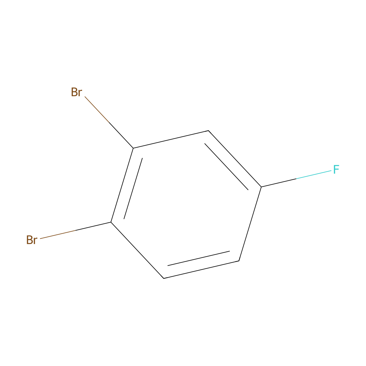 1,2-Dibromo-4-fluorobenzene molecular structure, CAS 2369-37-1