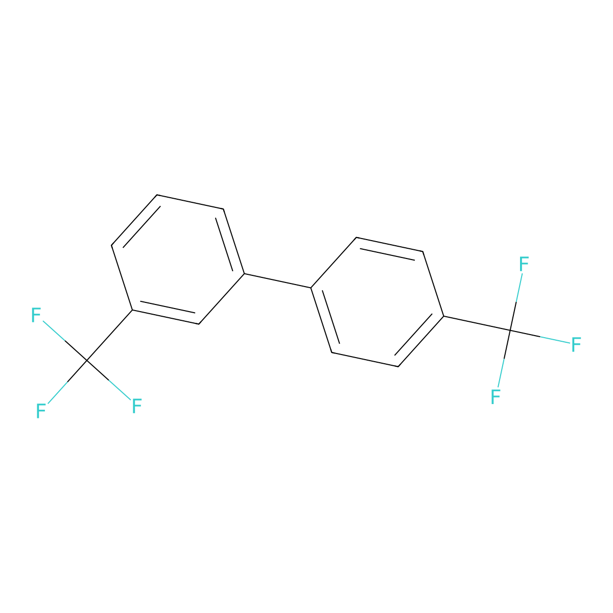 3,4'-Bis(trifluoromethyl)-1,1'-biphenyl molecular structure, CAS 2369-74-6