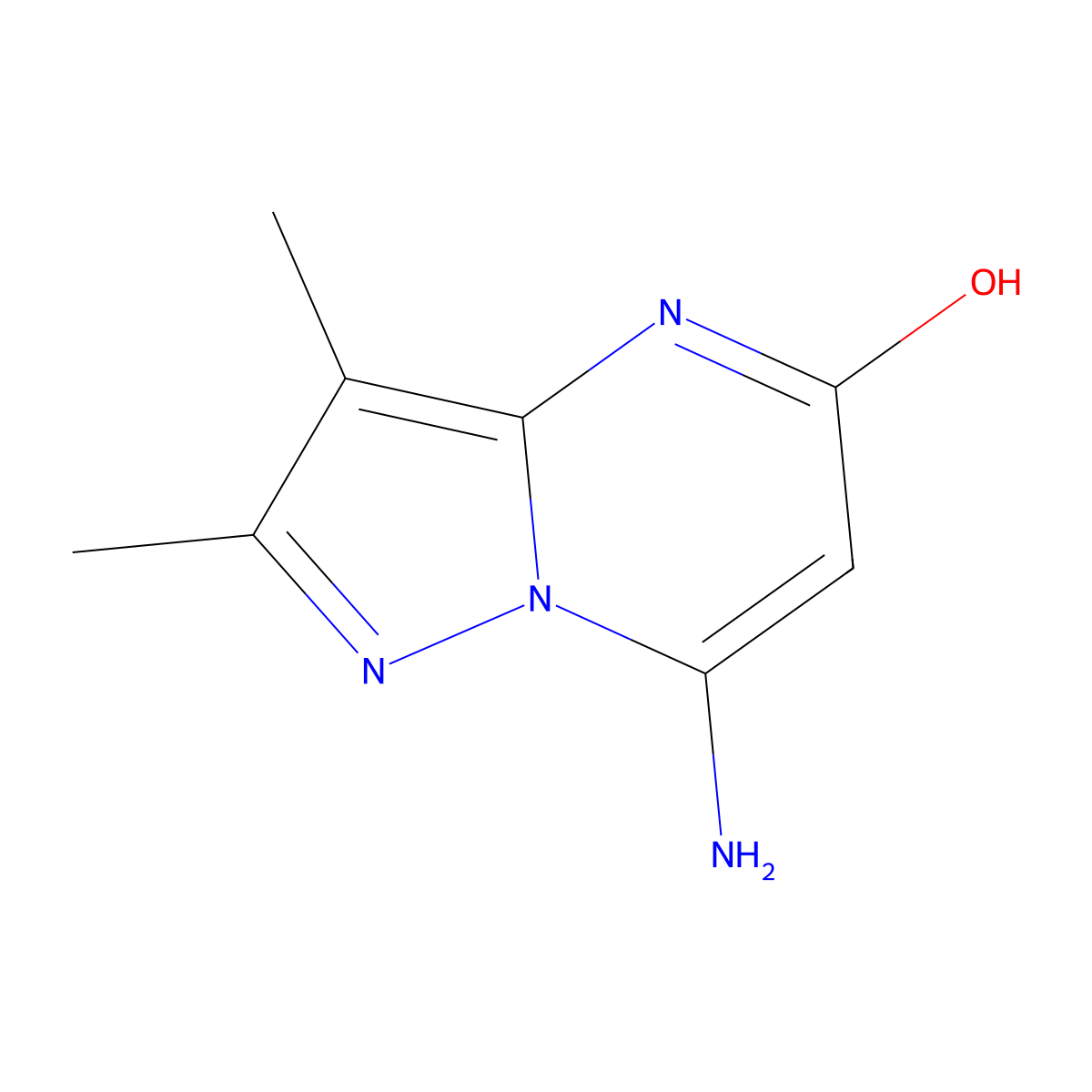 7-Amino-2,3-dimethylpyrazolo[1,5-A]pyrimidin-5-OL molecular structure, CAS 2369-78-0