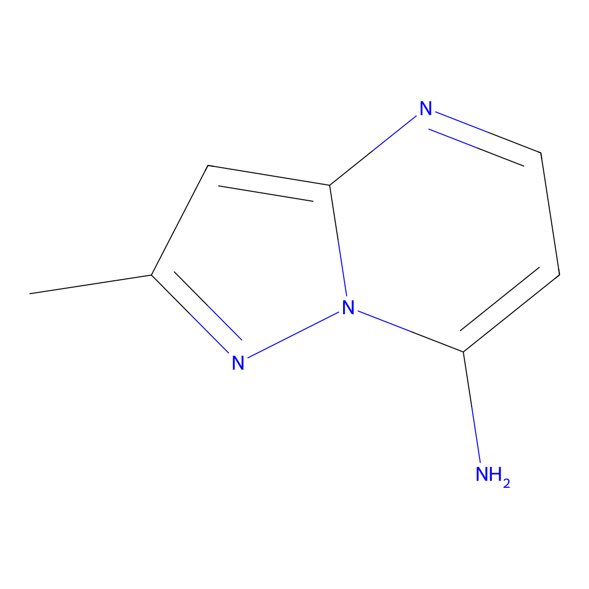 2-Methylpyrazolo[1,5-a]pyrimidin-7-amine molecular structure, CAS 2369-83-7