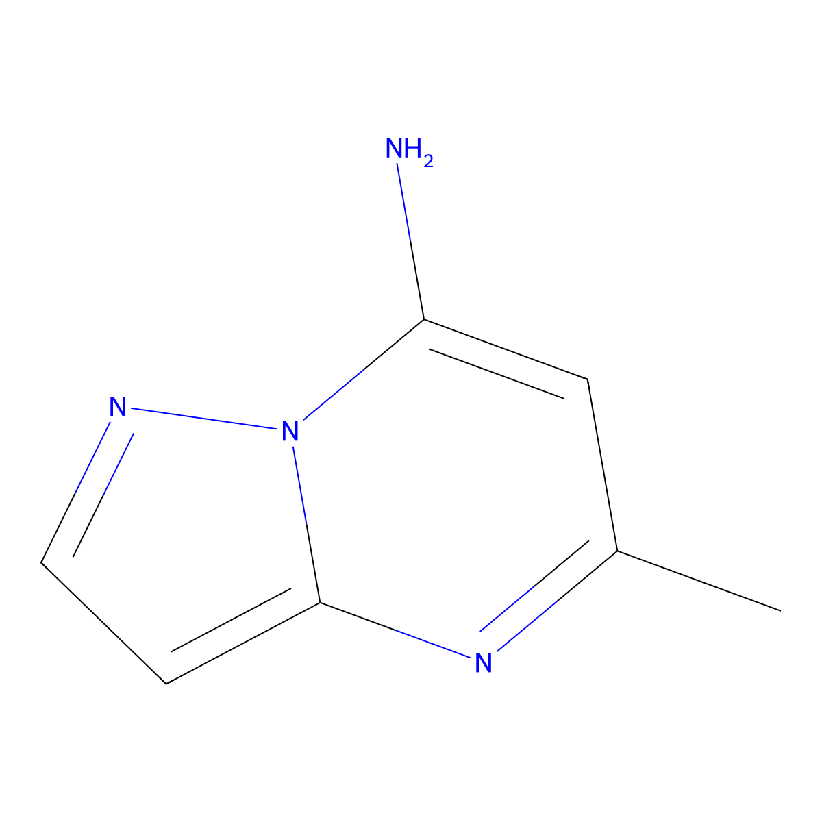 5-Methylpyrazolo(1,5-a)pyrimidin-7-amine molecular structure, CAS 2369-88-2