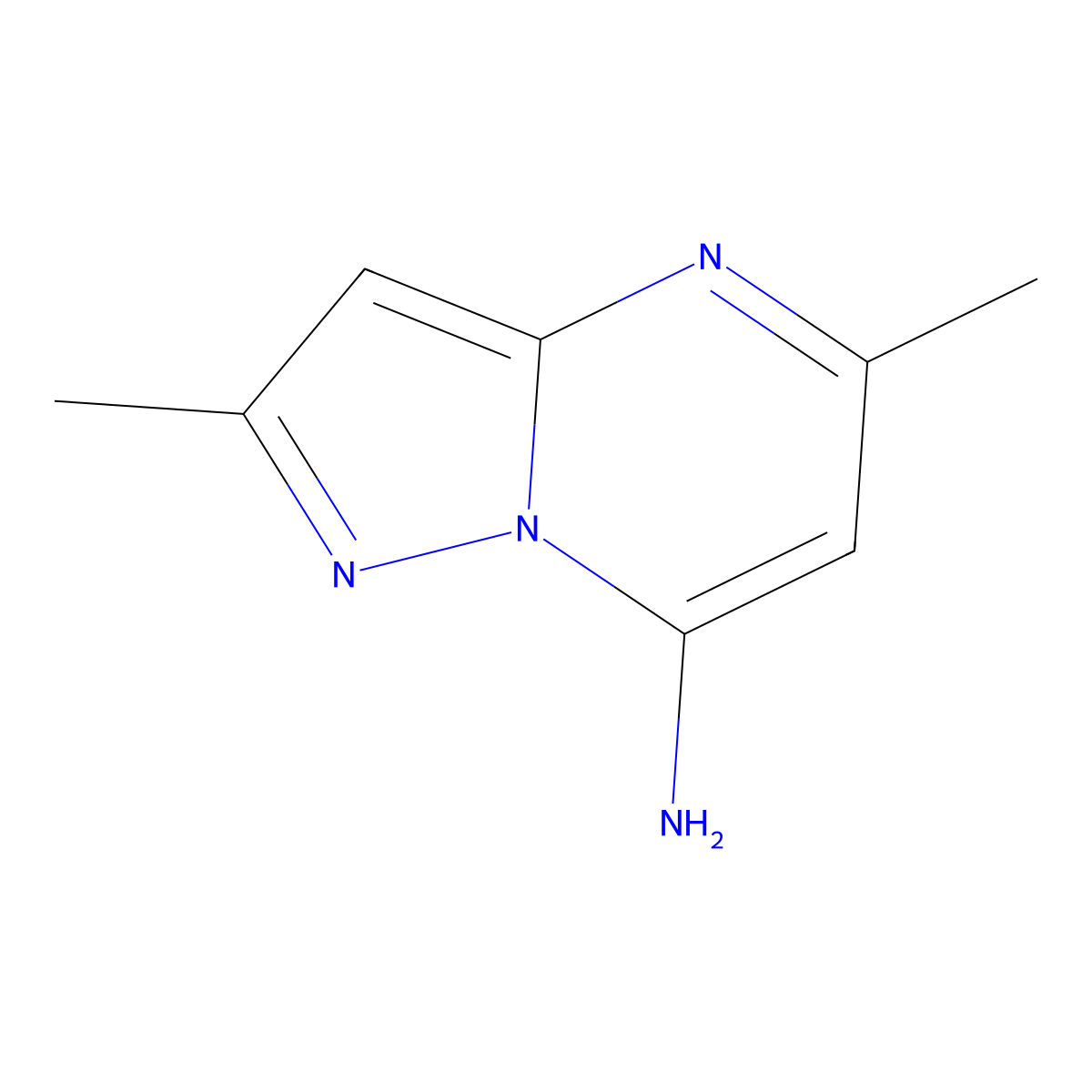 2,5-Dimethylpyrazolo[1,5-a]pyrimidin-7-amine molecular structure, CAS 2369-89-3