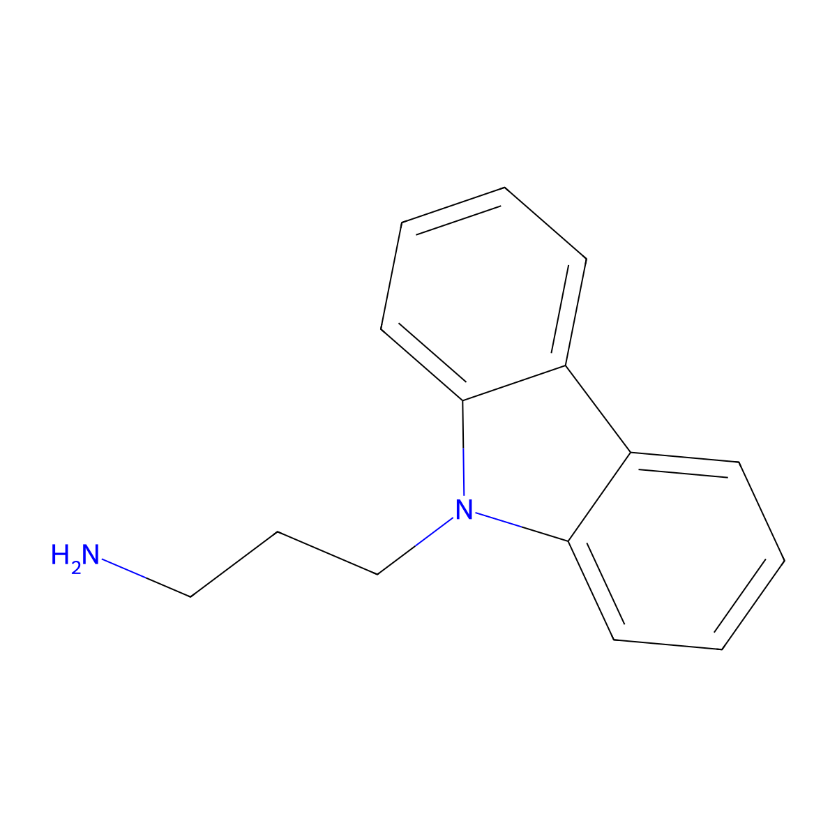 3-(9H-Carbazol-9-YL)propan-1-amine molecular structure, CAS 23690-10-0