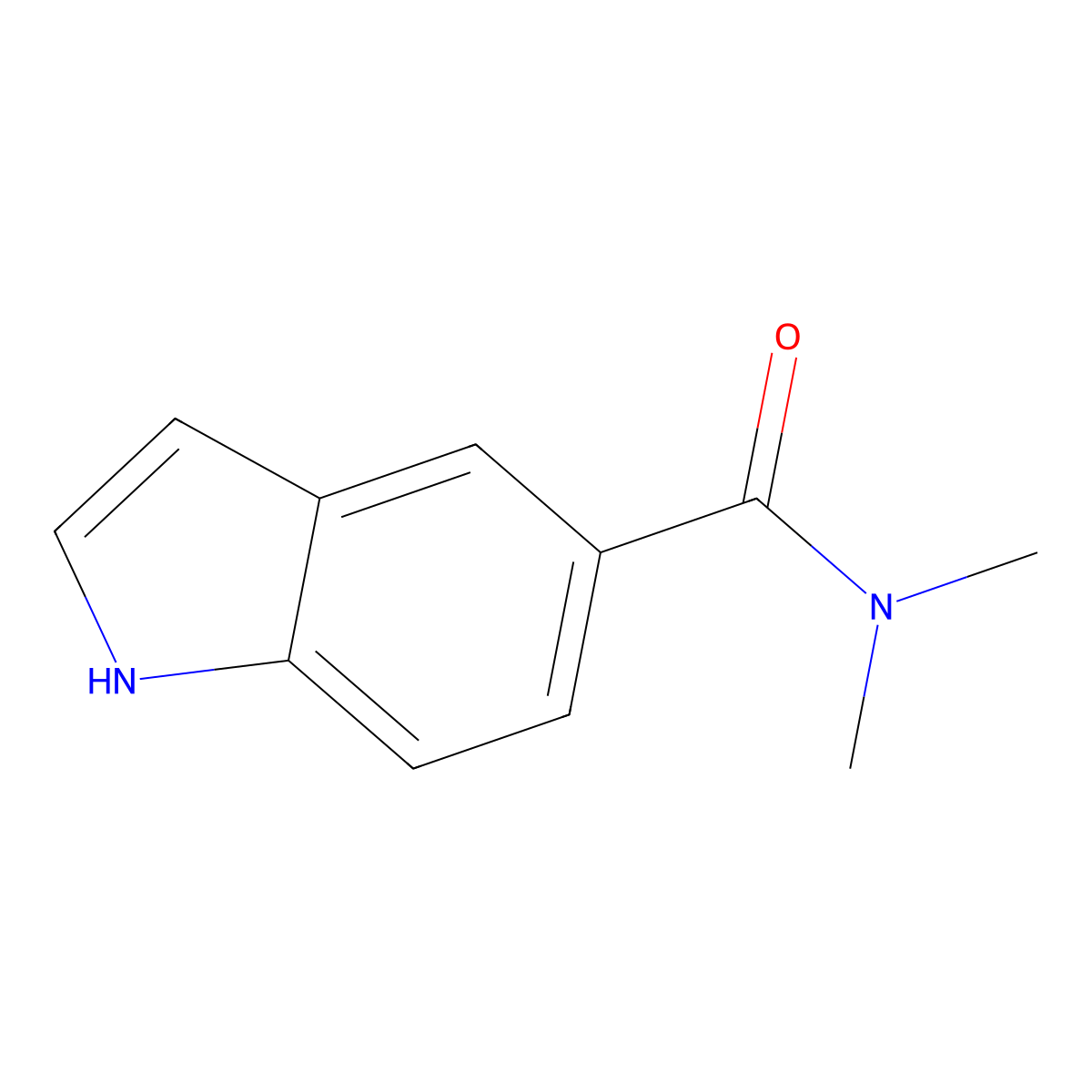 N,N-dimethyl-1H-indole-5-carboxamide molecular structure, CAS 23690-51-9