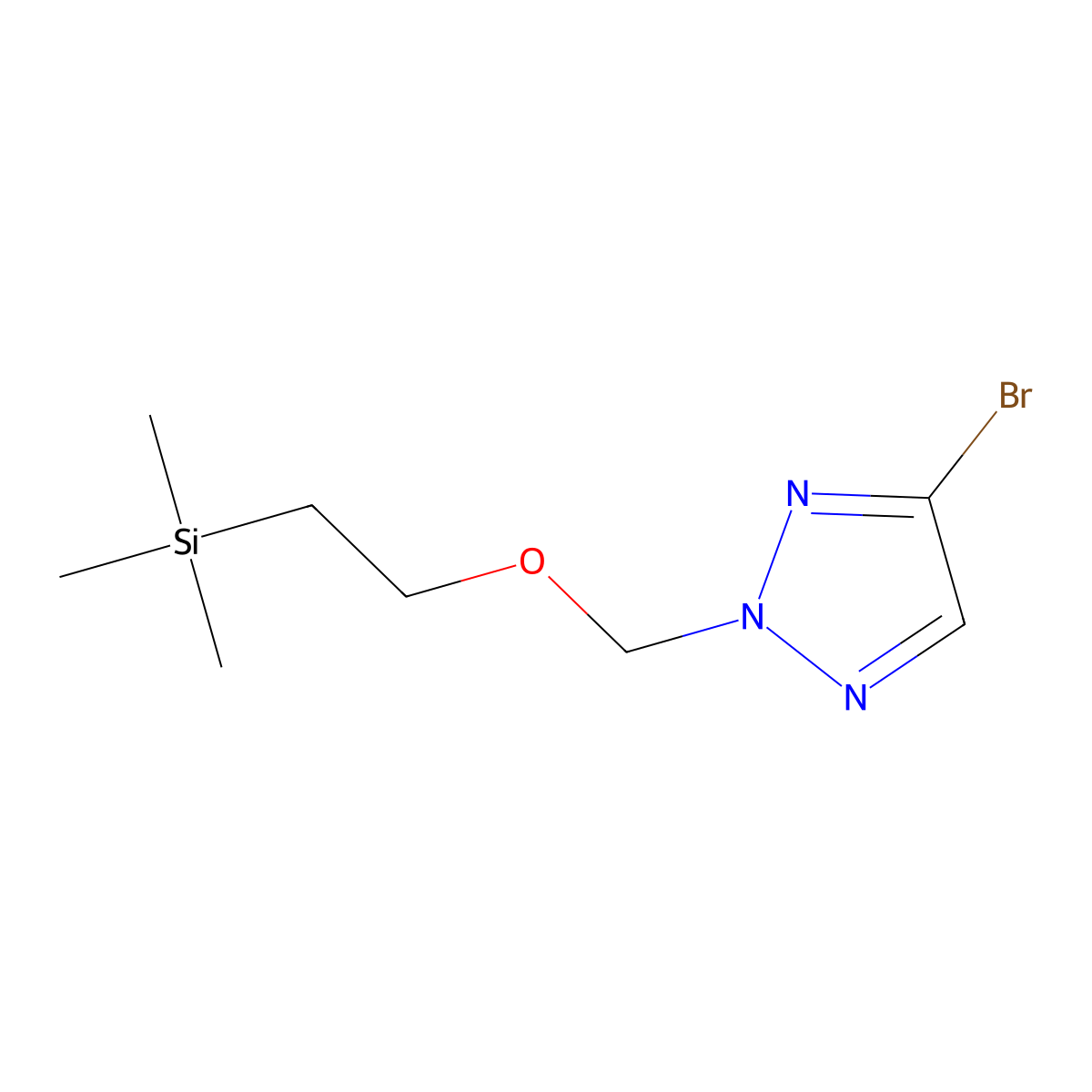 4-Bromo-2-[[2-(trimethylsilyl)ethoxy]methyl]-2H-1,2,3-triazole molecular structure, CAS 2369001-19-2