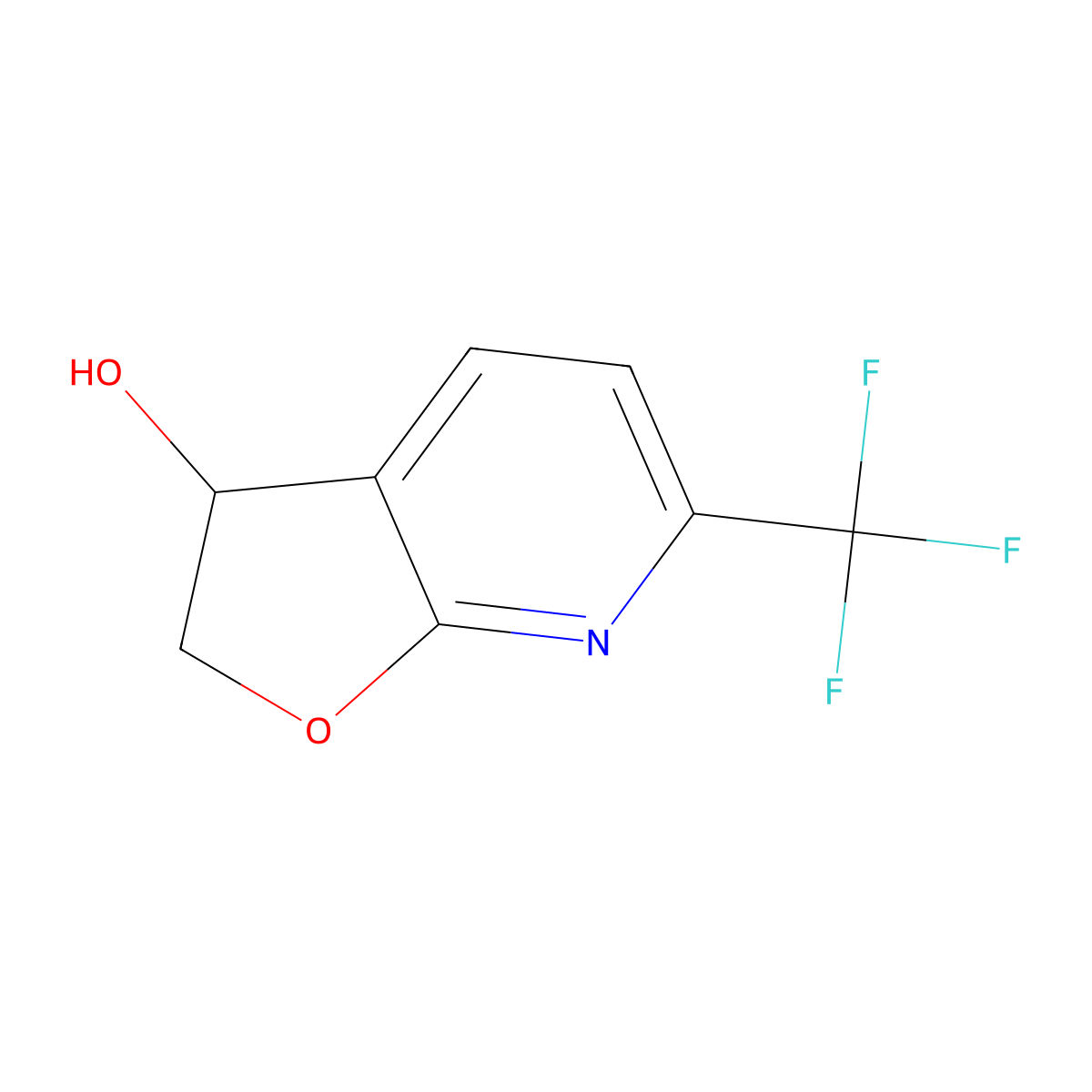 6-(Trifluoromethyl)-2,3-dihydrofuro[2,3-b]pyridin-3-ol molecular structure, CAS 2369036-69-9