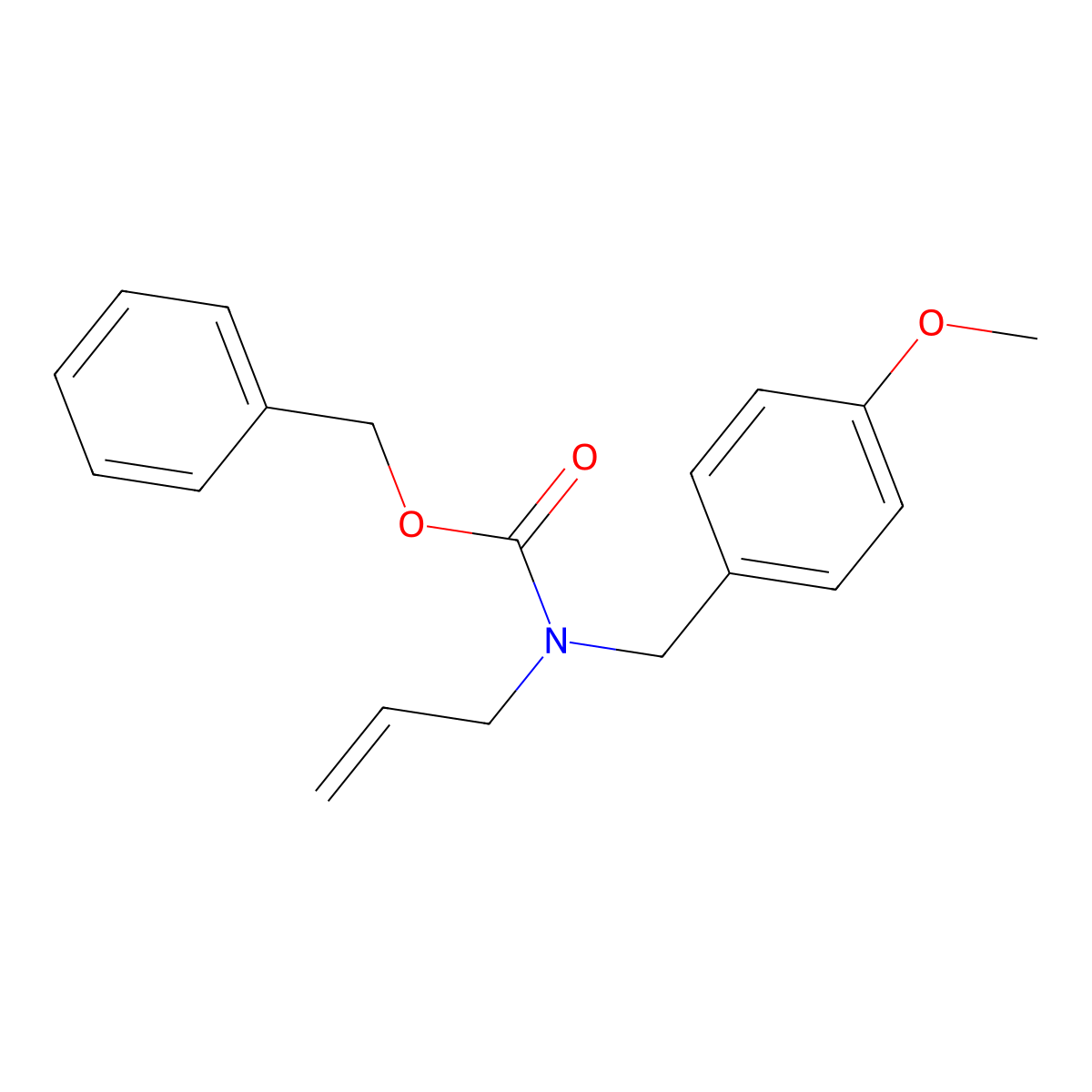 benzyl N-[(4-methoxyphenyl)methyl]-N-(prop-2-en-1-yl)carbamate molecular structure, CAS 2369042-38-4